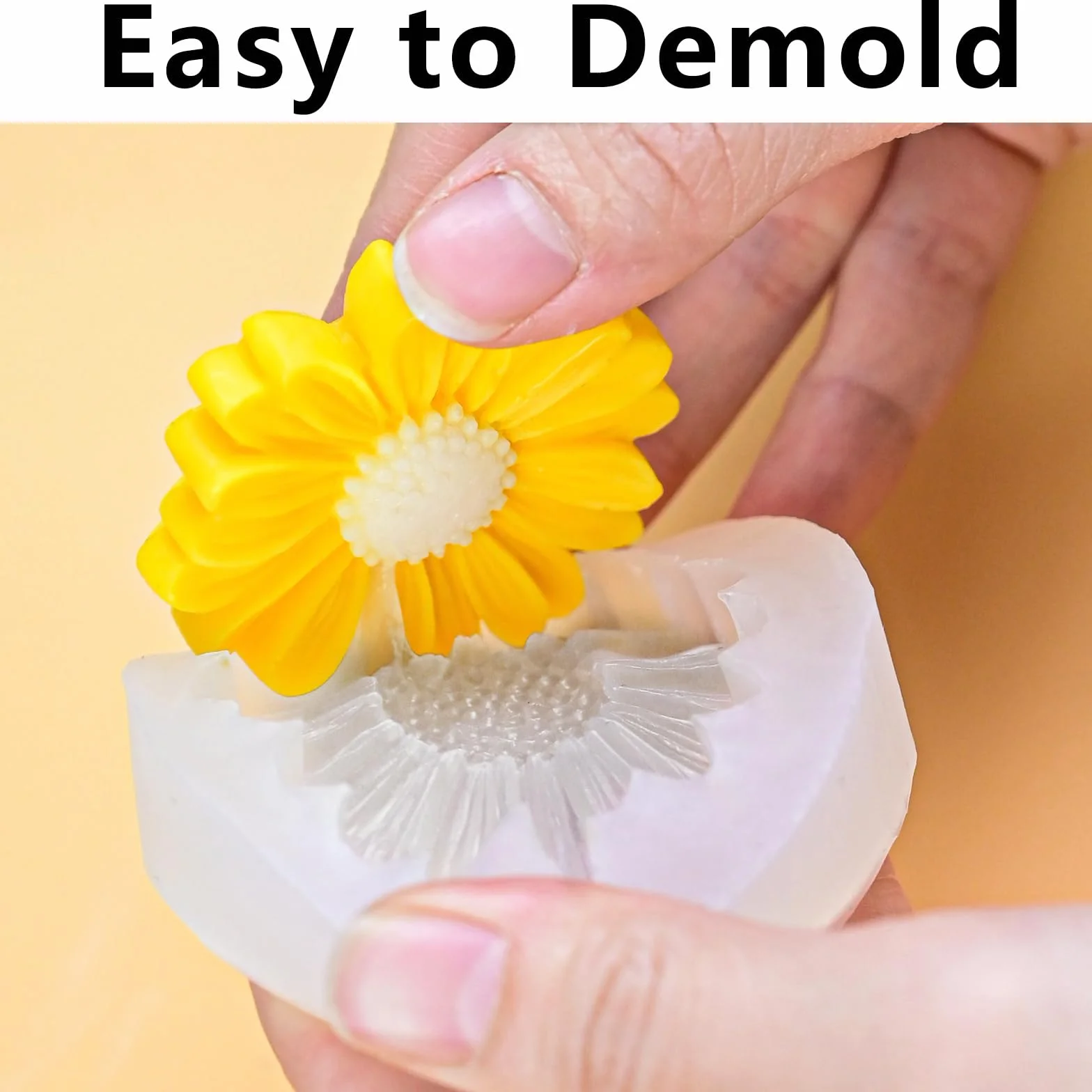 4 stampi in silicone per candele, stampi per candele in silicone 3D, margherite, candele, fiori, candele, stampi per candele fai da te