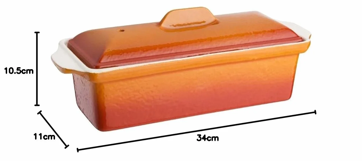 Vogue Orange Terrina per paté da 1,3 litri, 110 x 340 x 105 mm