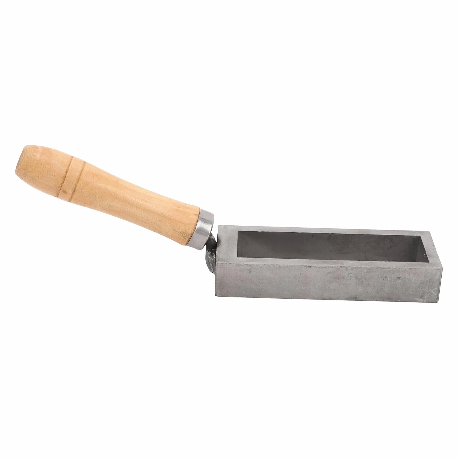 Stampo per Colata di Lingotti D'oro, Stampo per Lingotti in Ghisa Portatile con Barra D'oro con Manico in Legno di Faggio, Lingottiera Compatta in Acciaio Legato Argento per Fai