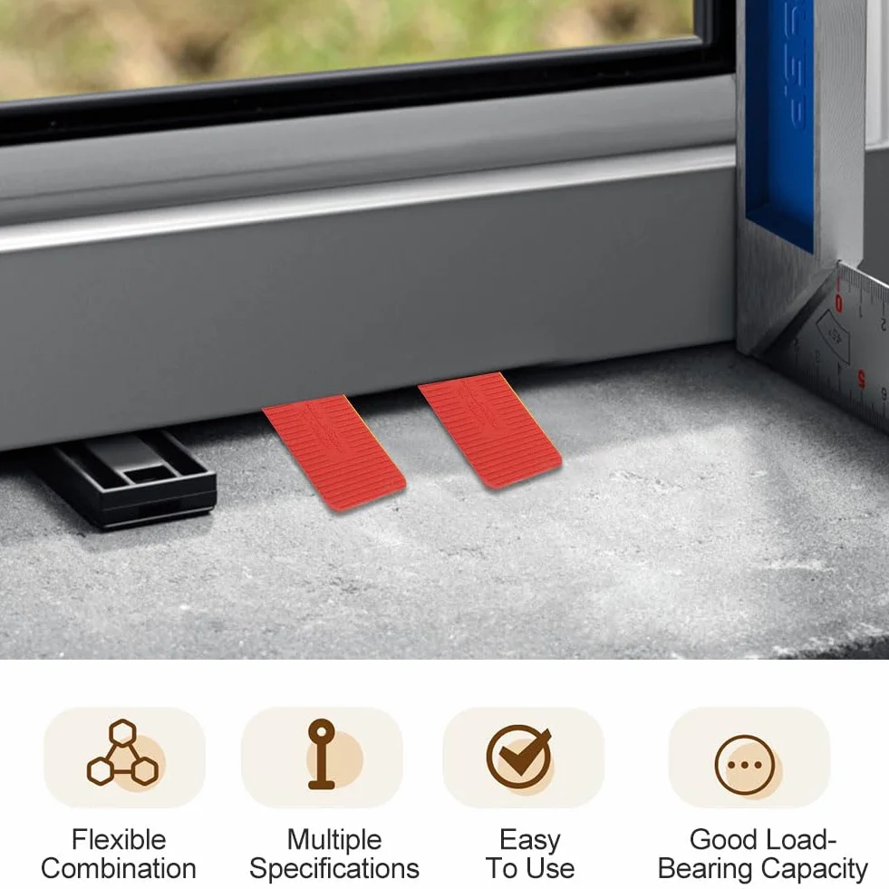 40 Pezzi Spessori In Plastica, Distanziatori In Plastica Da 40x60 mm, Set Di Distanziatori Per Imballaggio Per La Posa Di Piastrelle, Livellamento Di Pavimenti Installazione Di Finestre