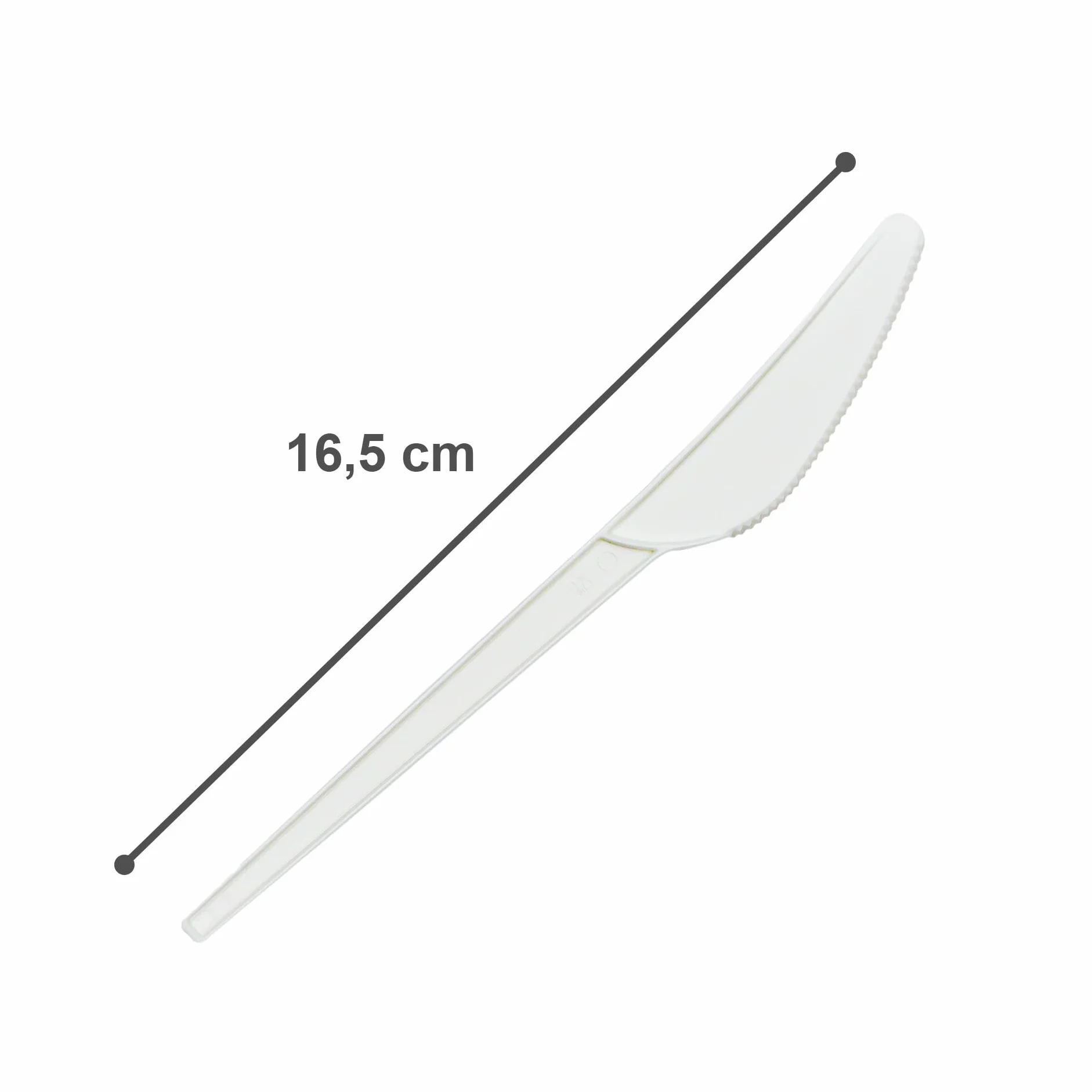 Ferrari Bio Coltelli Imbustati CPLA 165 mm 100 Pezzi Posate Compostabili