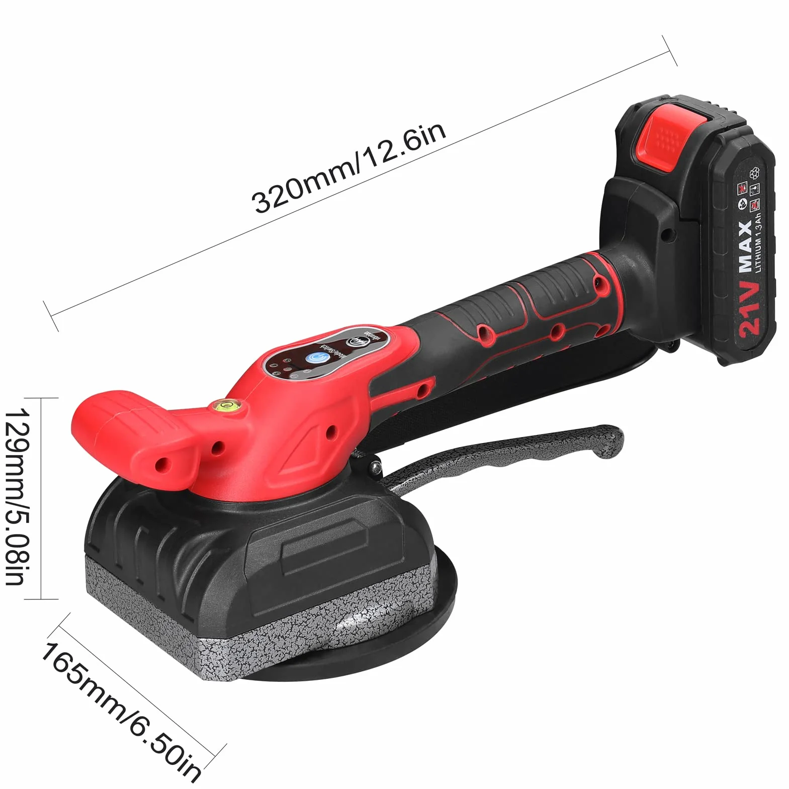 XiaoXIN Piastrellatrice per piastrelle da 21 V Elevata capacità di carico Piastrelle per pavimenti da parete Posa di utensili vibranti Strumenti di utilità per la decorazione della casa con ventosa al