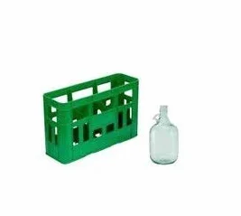CASSA CESTO CASSA PORTADAME 3 POSTI DAME DAMA DA 5 LITRI LT IN VETRO E PLASTICA cm.60x21x38h