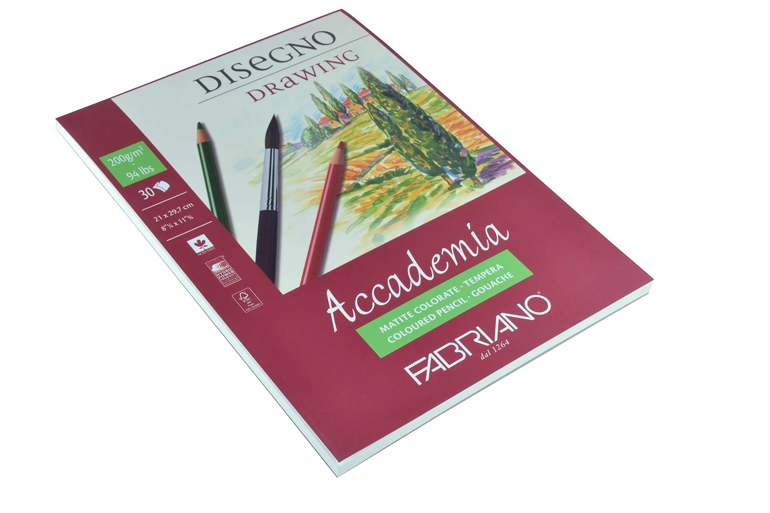 Fabriano Accademi Dess carta da disegno A4 21 x 29,7 cm bianco