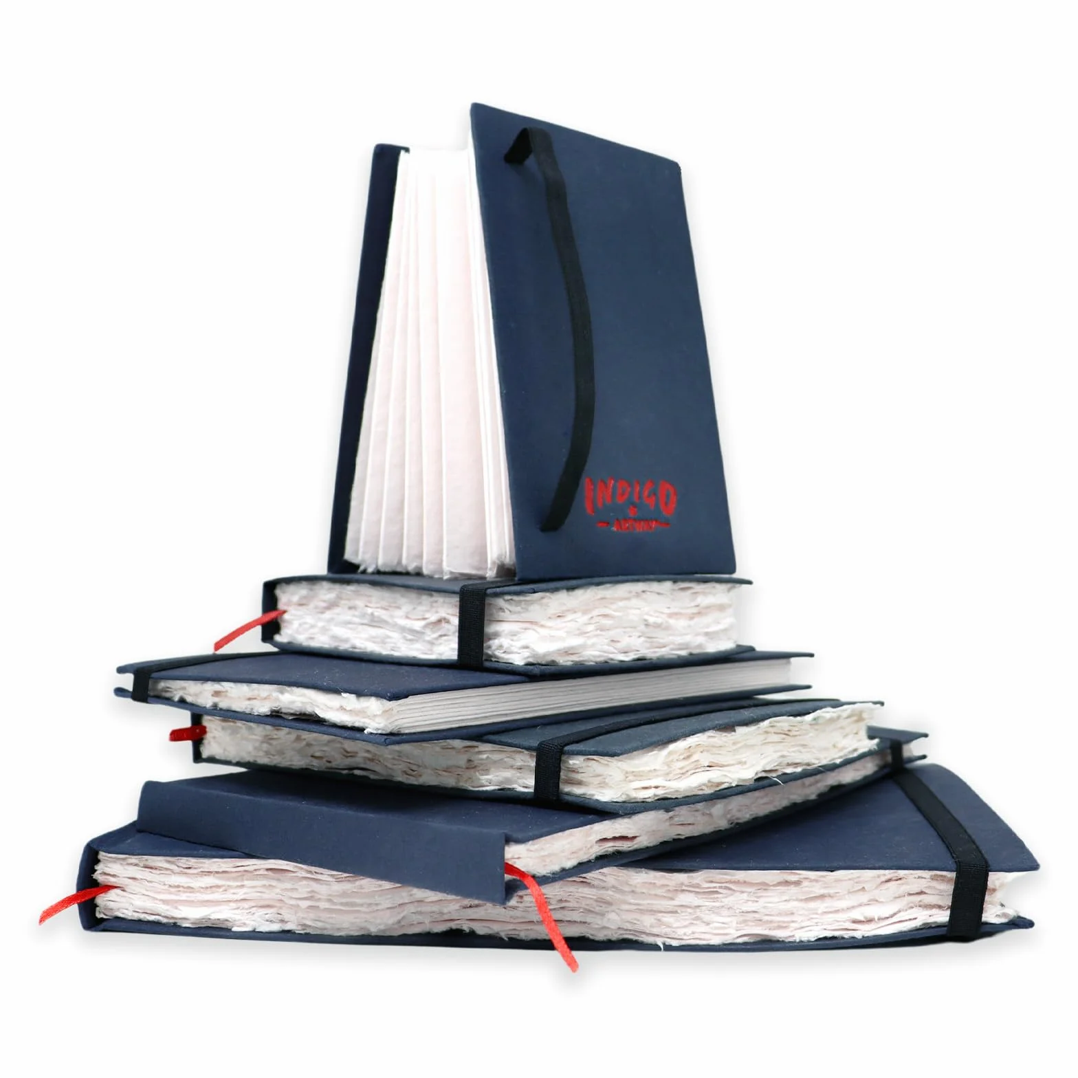 Artway Indigo Libro di Schizzi in Carta di Cotone A4 Paesaggio 70 Facciate 250gsm Trama Media Fatto a Mano