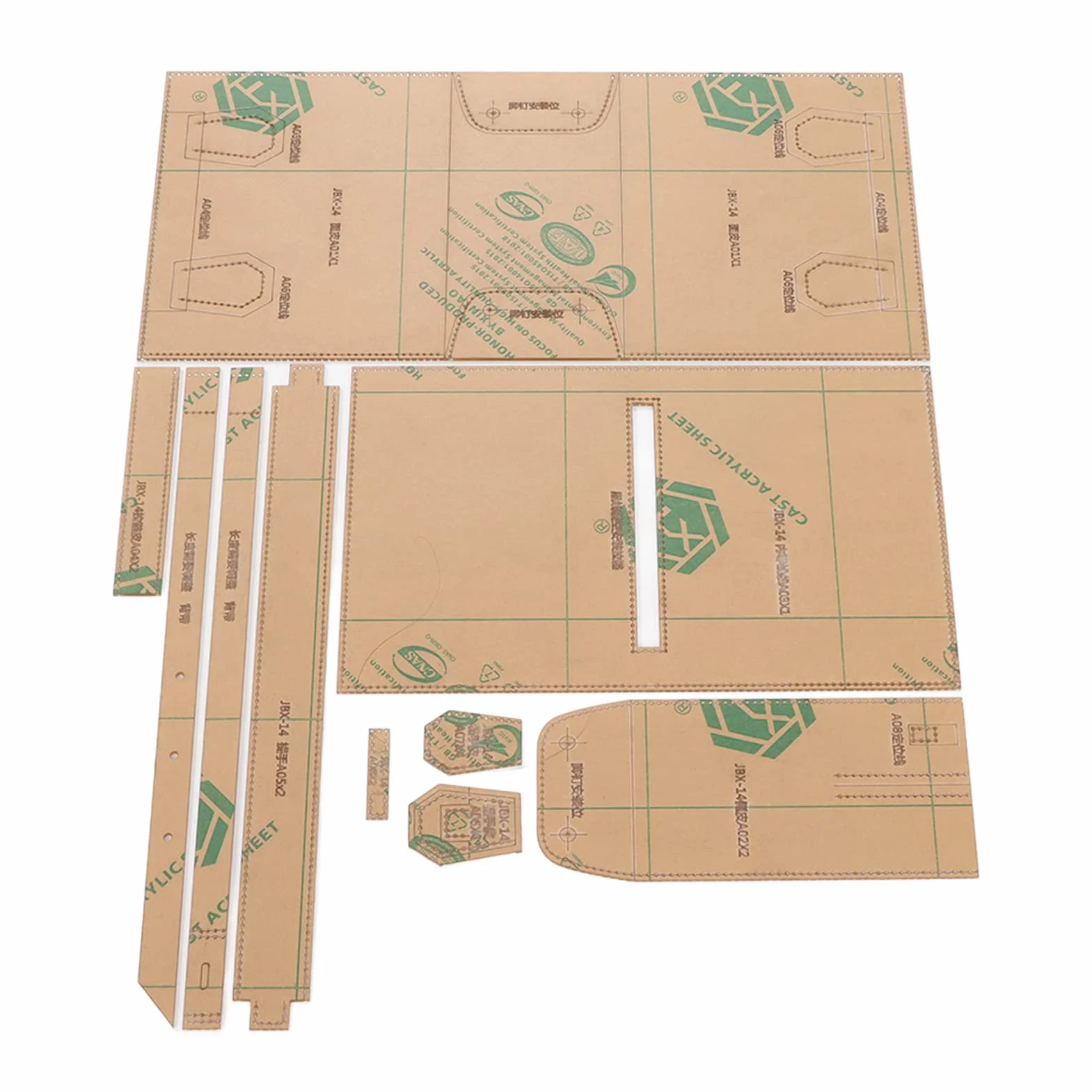 Modello in Pelle per Borsetta Stencil in Acrilico per Realizzare Borse a Tracolla Accessori per Cucito Fai da Te Handcraft Materials