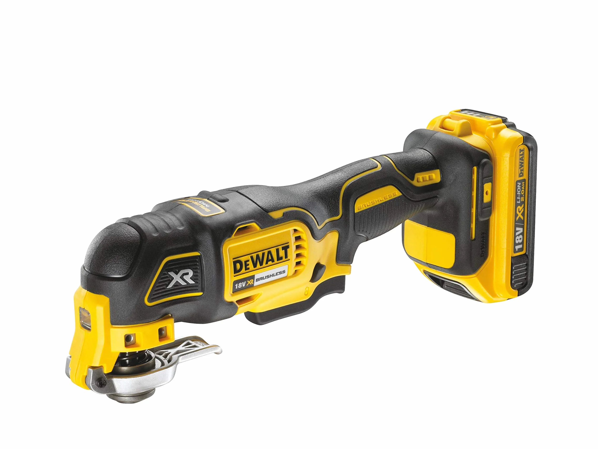 DeWalt DCS355D2-QW Utensile Multi-Funzione ad oscillazione, 2.0 Ah, motore Brushless, con doppia batteria in valigetta, 18 volts