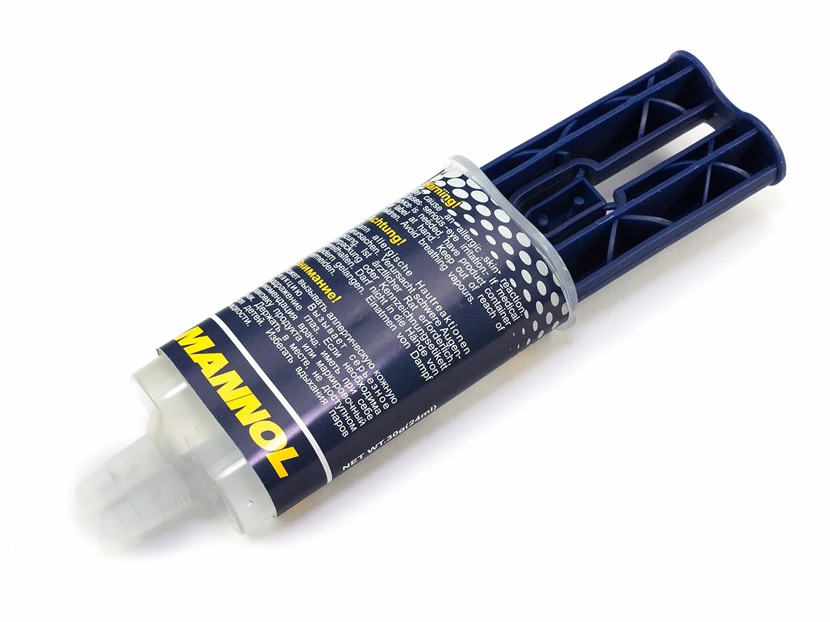 MANNOL, colla epossidica 2K, per plastica, bicomponente, confezione da 30 g, codice articolo 9904