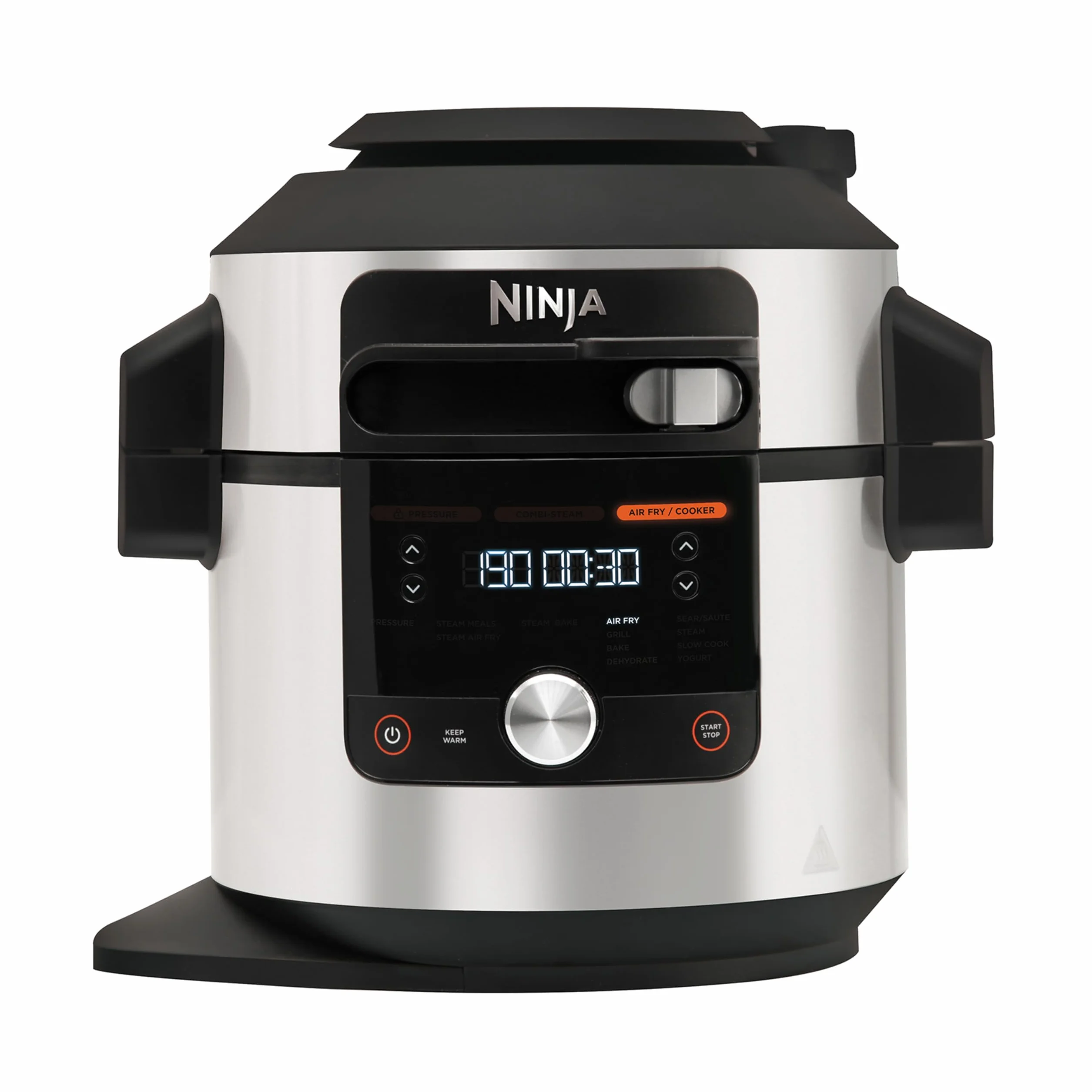 Ninja Foodi MAX Multicooker, Coperchio SmartLid, 12 Funzioni, Cottura Intelligente, 7.5L, Pentola a Pressione, Friggitrice ad Aria, Cottura a Vapore, Lenta, Acciaio Inox, OL650EU