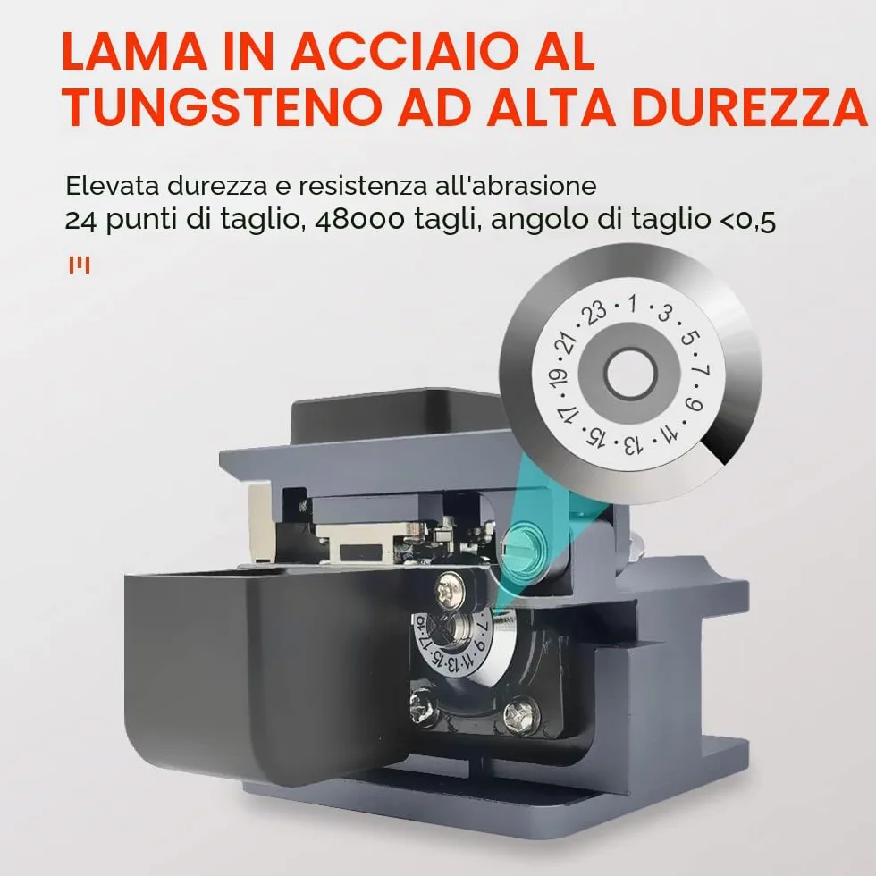 TM20 Fiber Cleaver - Taglierina in fibra 3 in 1 e guida di rimbalzo automatica, ad alta precisione, con protezione in fibra rotta