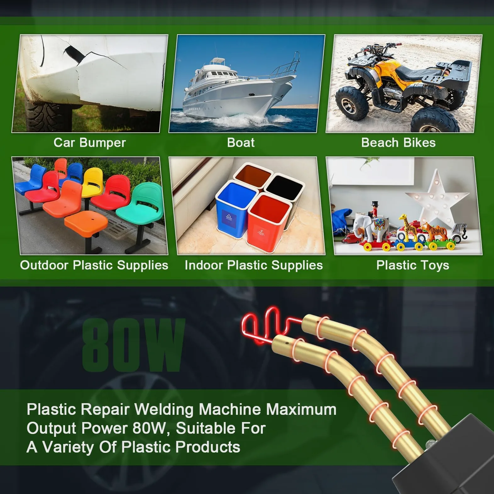 Saldatore per Plastica 2-in-1 Saldatrice Plastica Kit Riparazione Paraurti Auto con 600pz 6 Tipi Graffette Saldatura Plastica per Riparazione Paraurti Auto