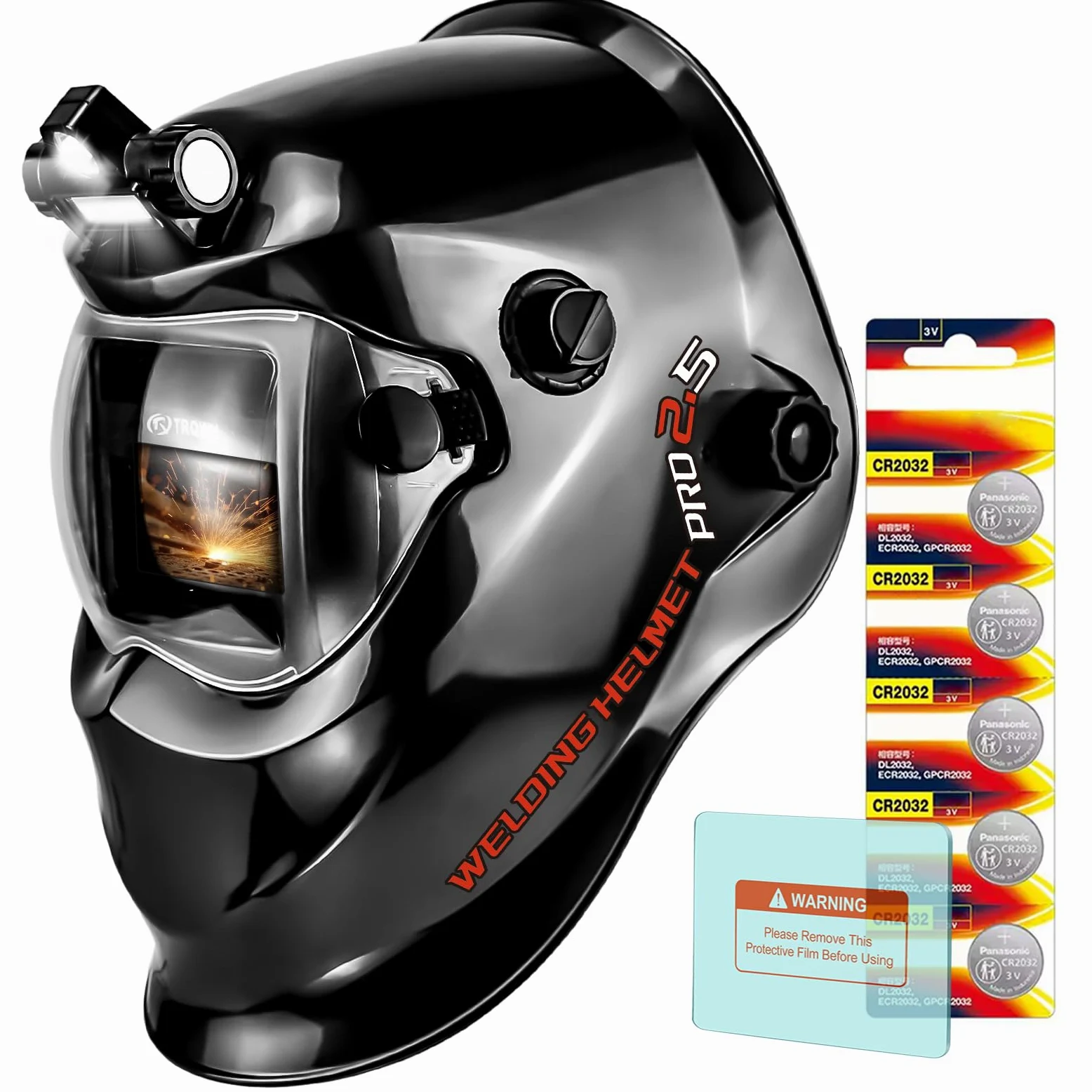 TRQWH Casco di saldatura auto-oscurante e accessori