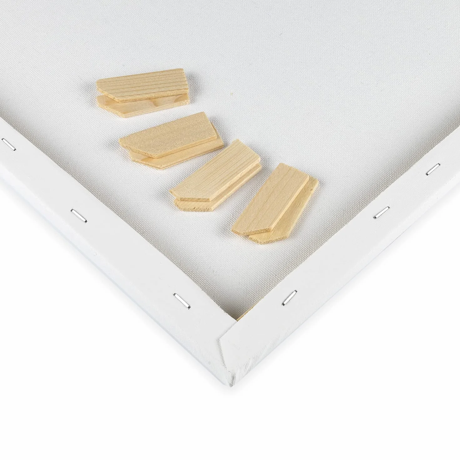 Stylex 28582-P6 - Telaio a cunei 15 x 15 cm, rivestito con tela in 100% cotone, innescato, rilegato sul retro, per colori ad olio, acrilico e tempera, pittura a guazzo, 6 pezzi
