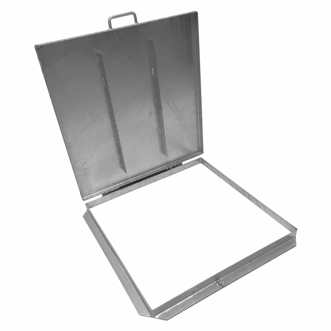 EINSIDE Coperchio cisterna, Chiusino per cisterna zincato bugnato, Tombino zincato per ispezione, 120 x 120 cm