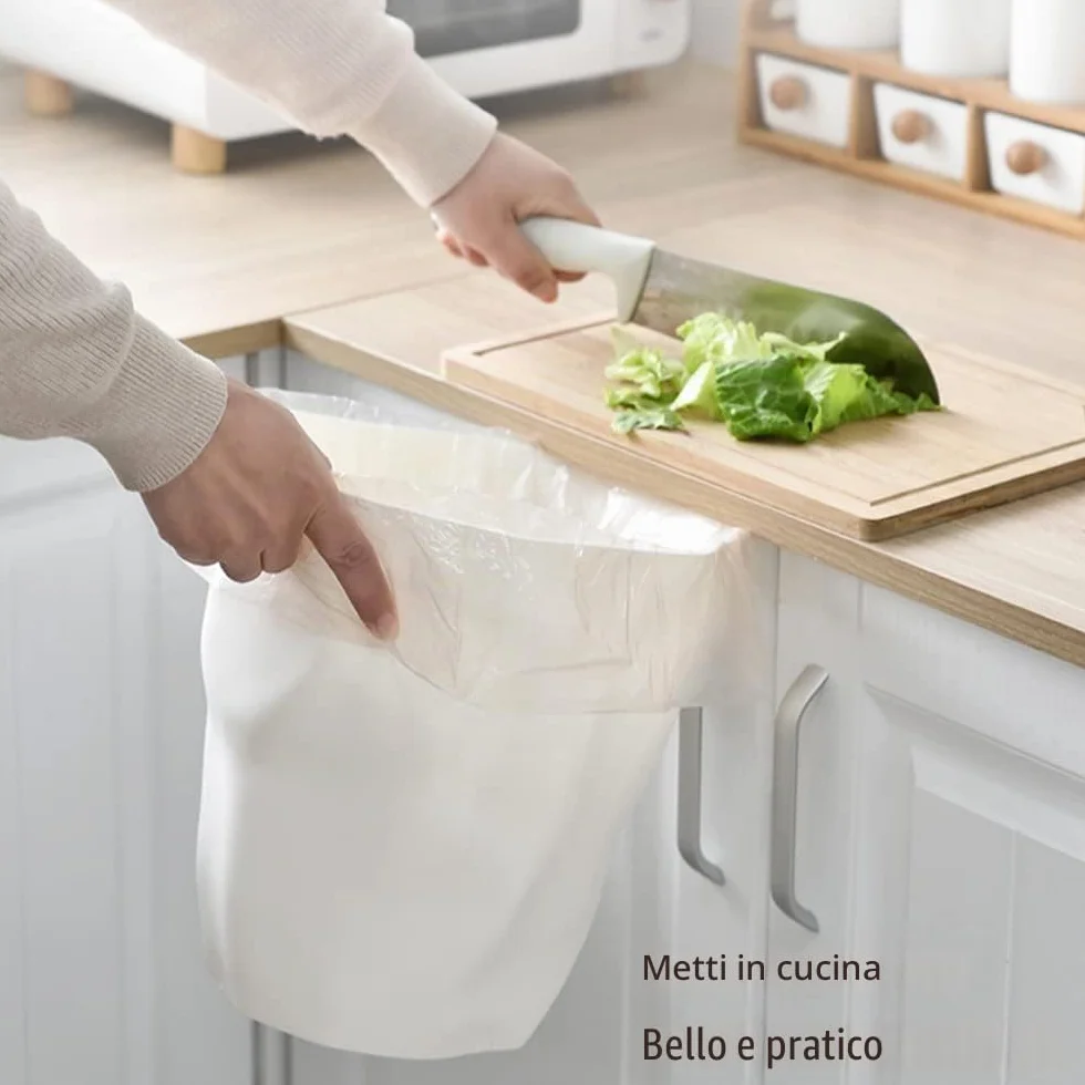 Cestino per la carta in plastica, per l'ufficio e camera da letto irregolare ecologico (bianco)