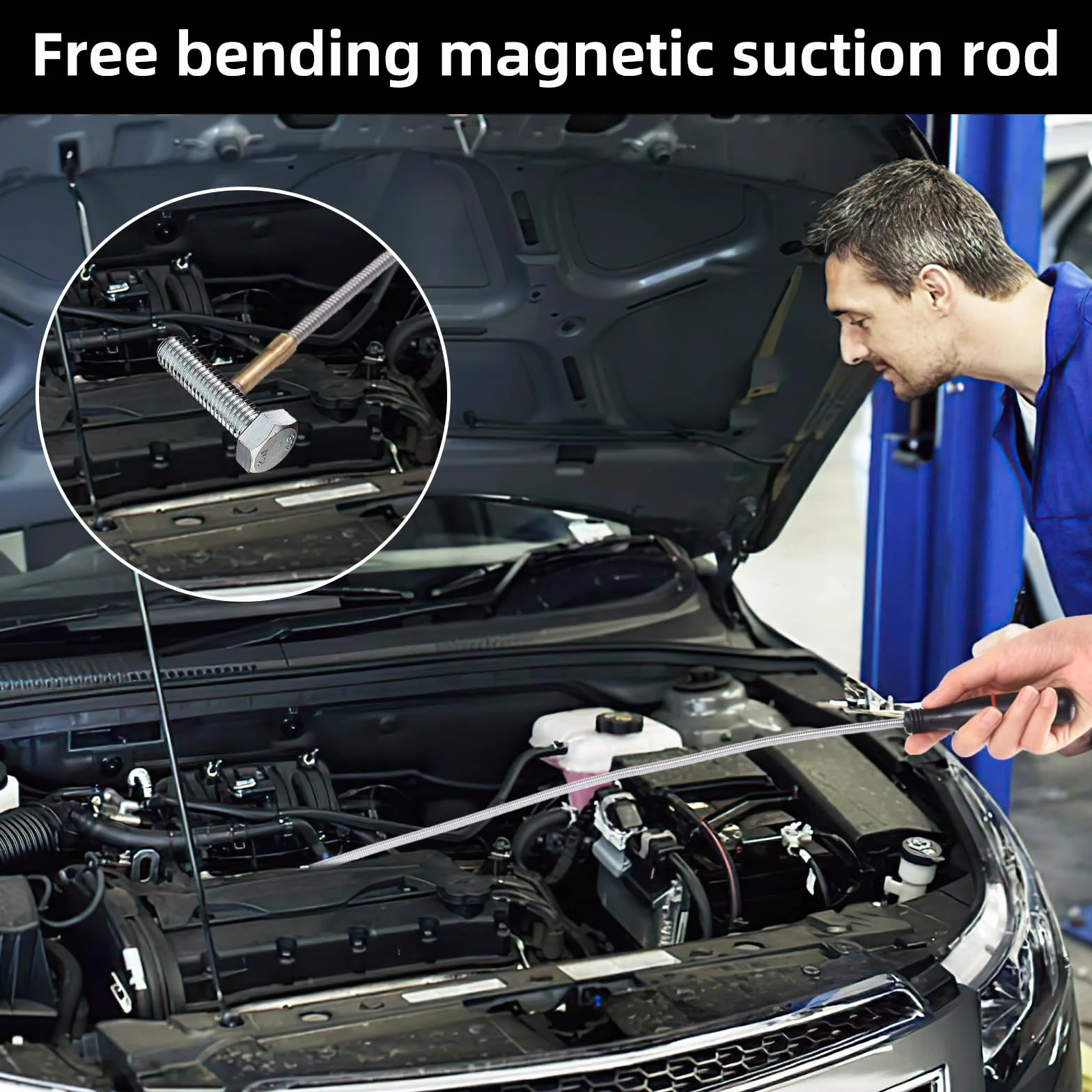 3 Pezzi Strumento di Raccolta Magnetico Estensibile, Telescopica Magnetica, Strumento di Pickup Magnetico per Raccolta di Piccole, Bulloni, Oggetti Metallici, Ricambi Auto (1.5LB 3LB 5LB)