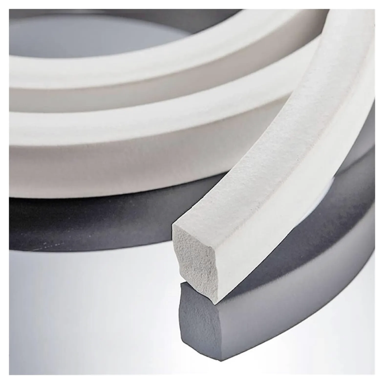 Nastro Isolante in Schiuma Autoadesivo, Striscia di Tenuta in Schiuma di Silicone, Striscia di Tenuta in Spugna con Nastro in Schiuma di Silicone 3M Quadrata(High20*Width 20 Mm)