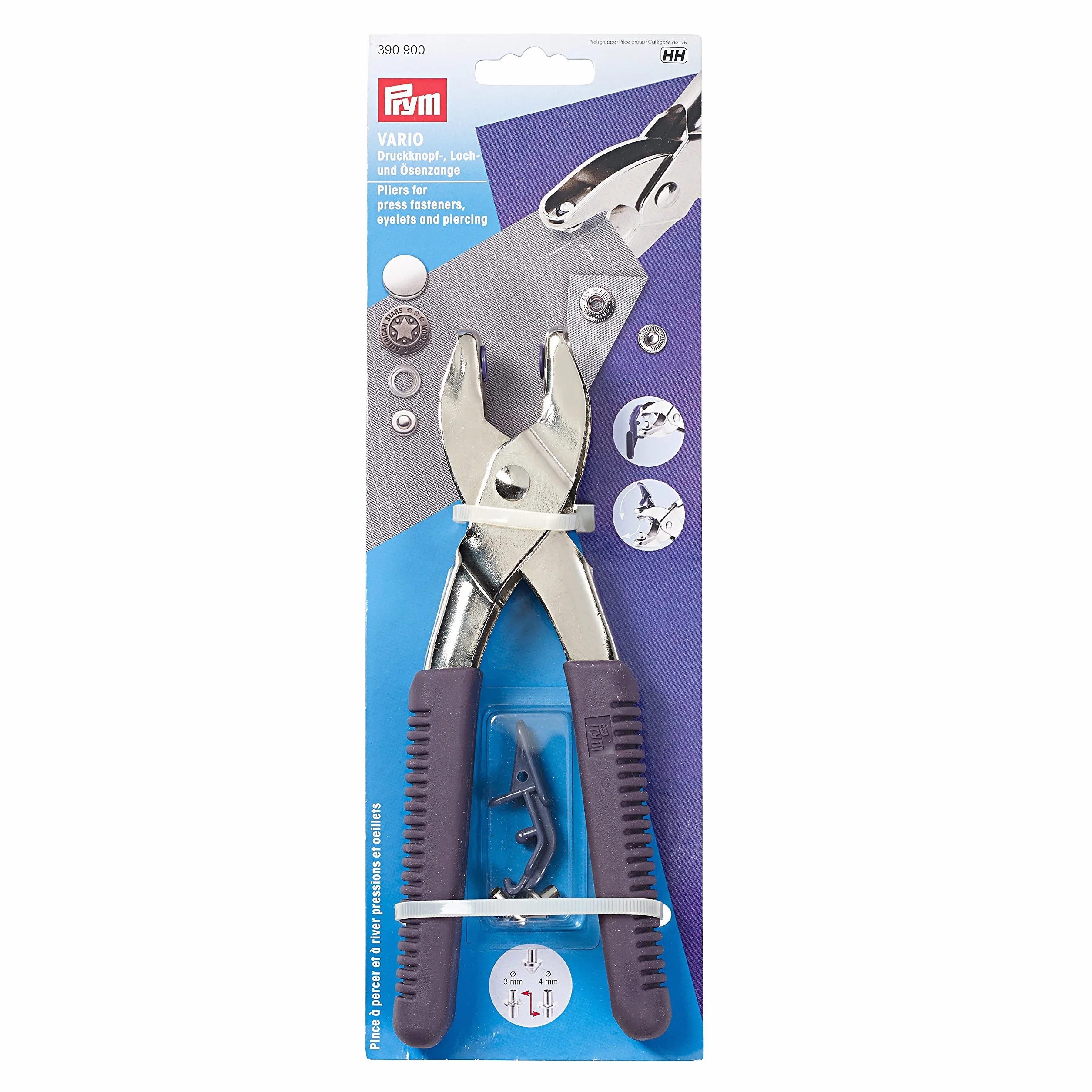 Prym 41163 Pinza con Bottoni Automatici, Viola, taglia unica