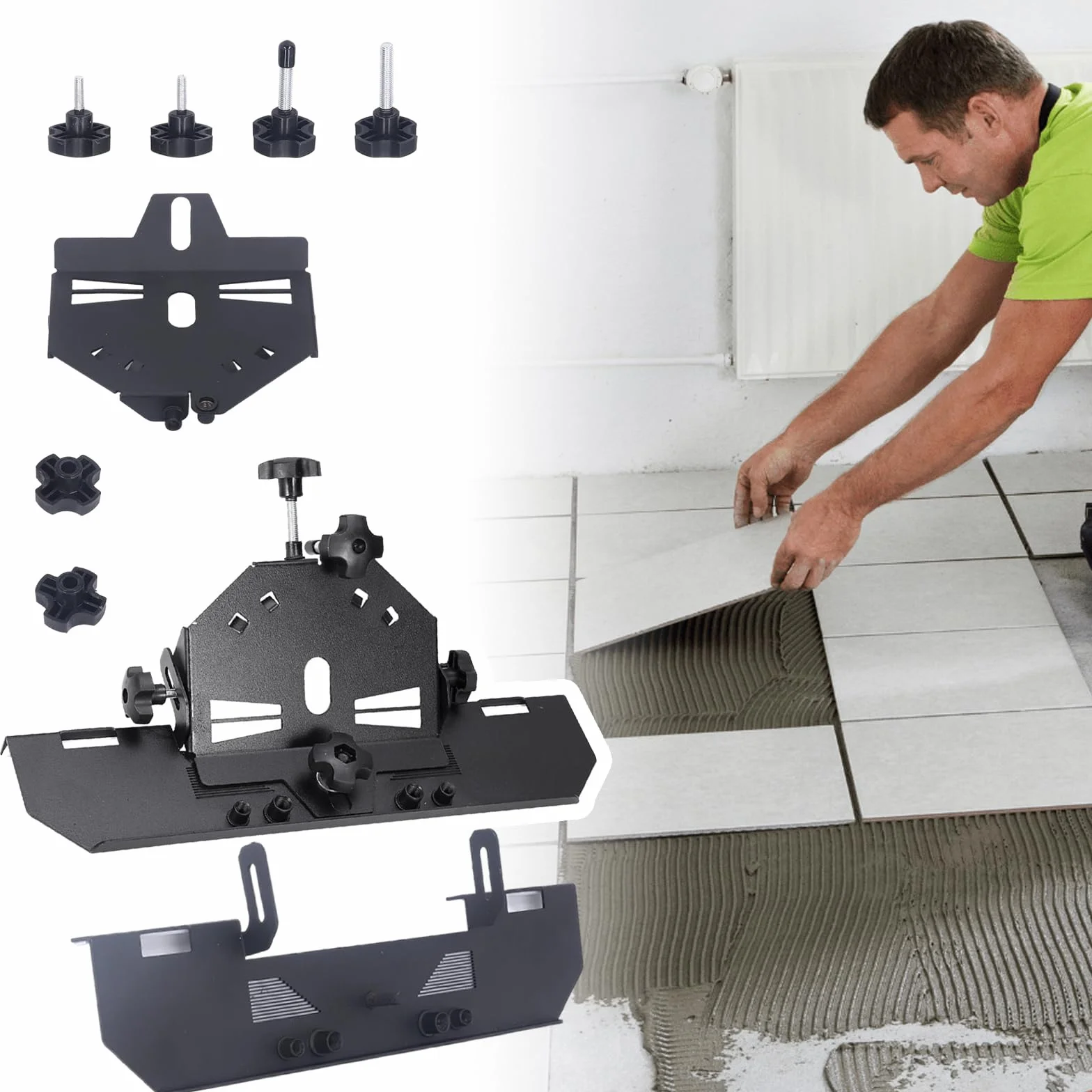 Taglia Piastrelle, Tagliapiastrelle da 115/125mm, Smussatrice per Piastrelle 45 Gradi per Piastrelle in Ceramica/Marmo