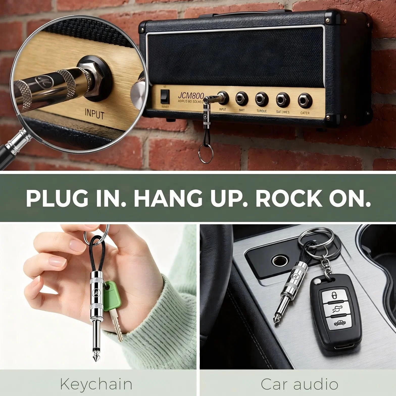 Marshall 4 portachiavi da parete con ganci per amplificatore chitarra