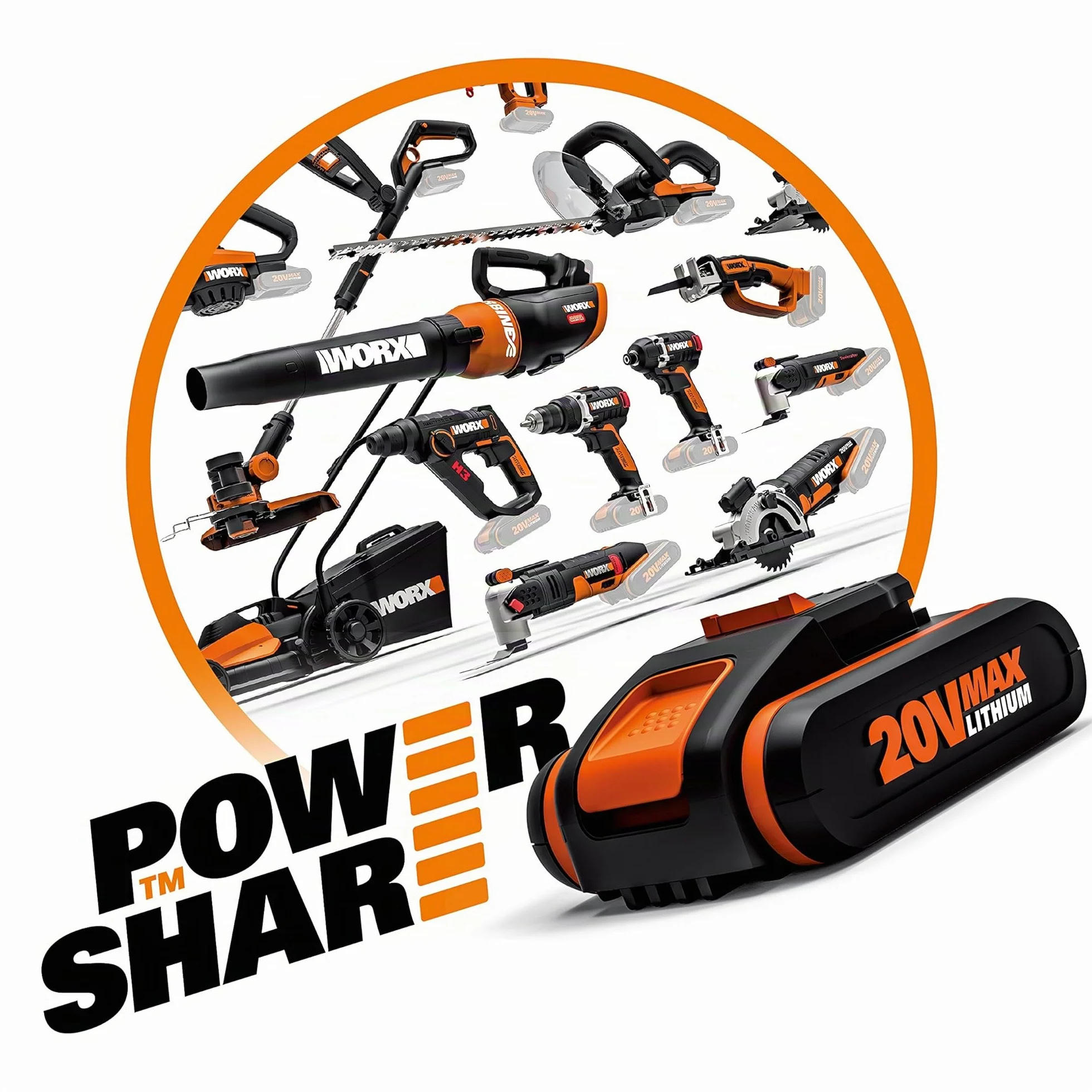 WORX WX822.9 Levigatrice di finitura 20V a batteria solo corpo macchina