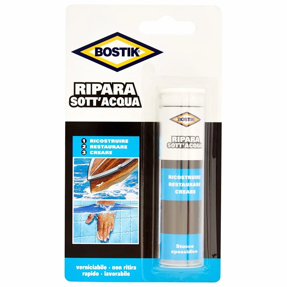 Bostik 10911 Ripara Sott'Acqua, Bianco, 56 gr