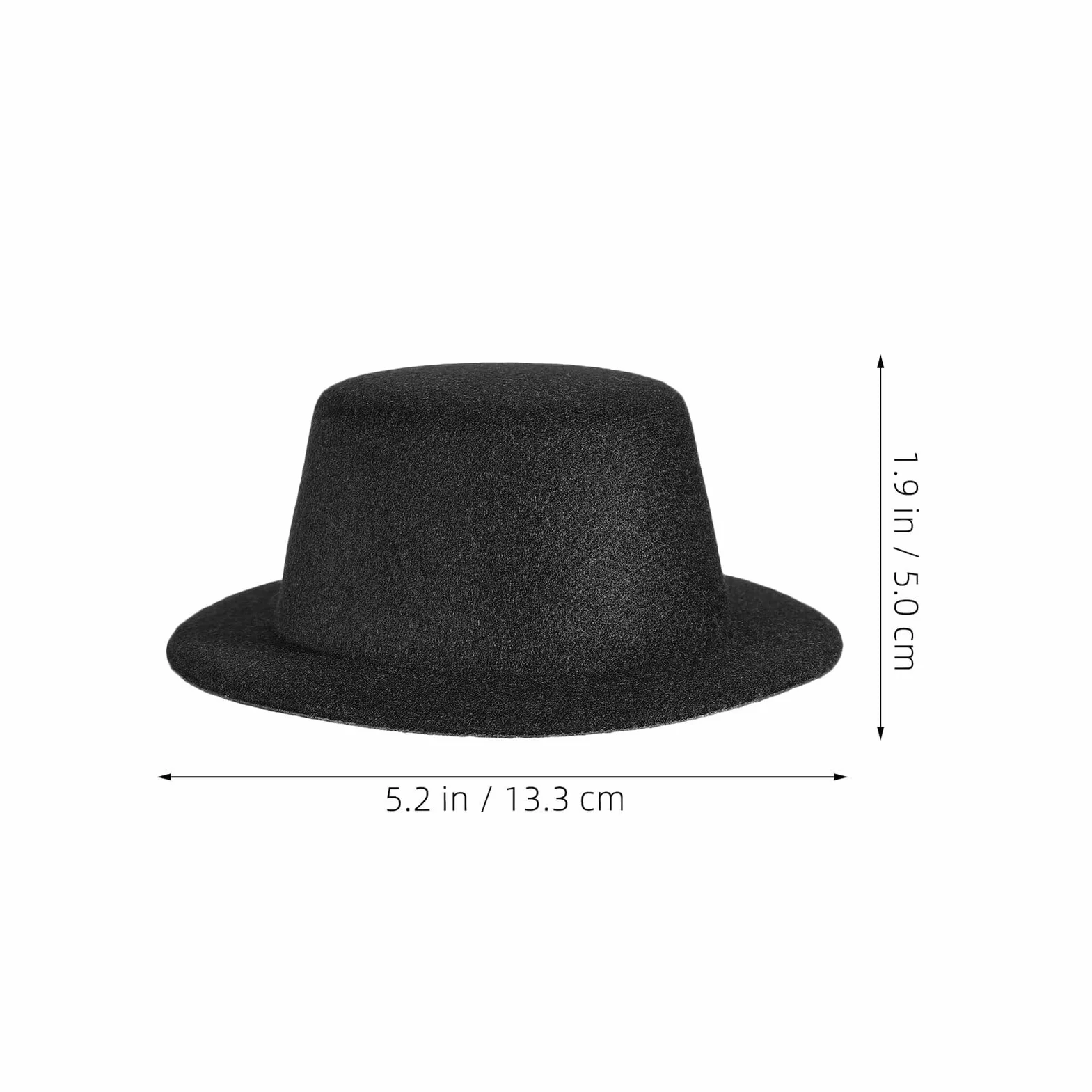 Cappelli a Cilindro in Feltro Nero per Decorazioni Natalizie 15 Pezzi