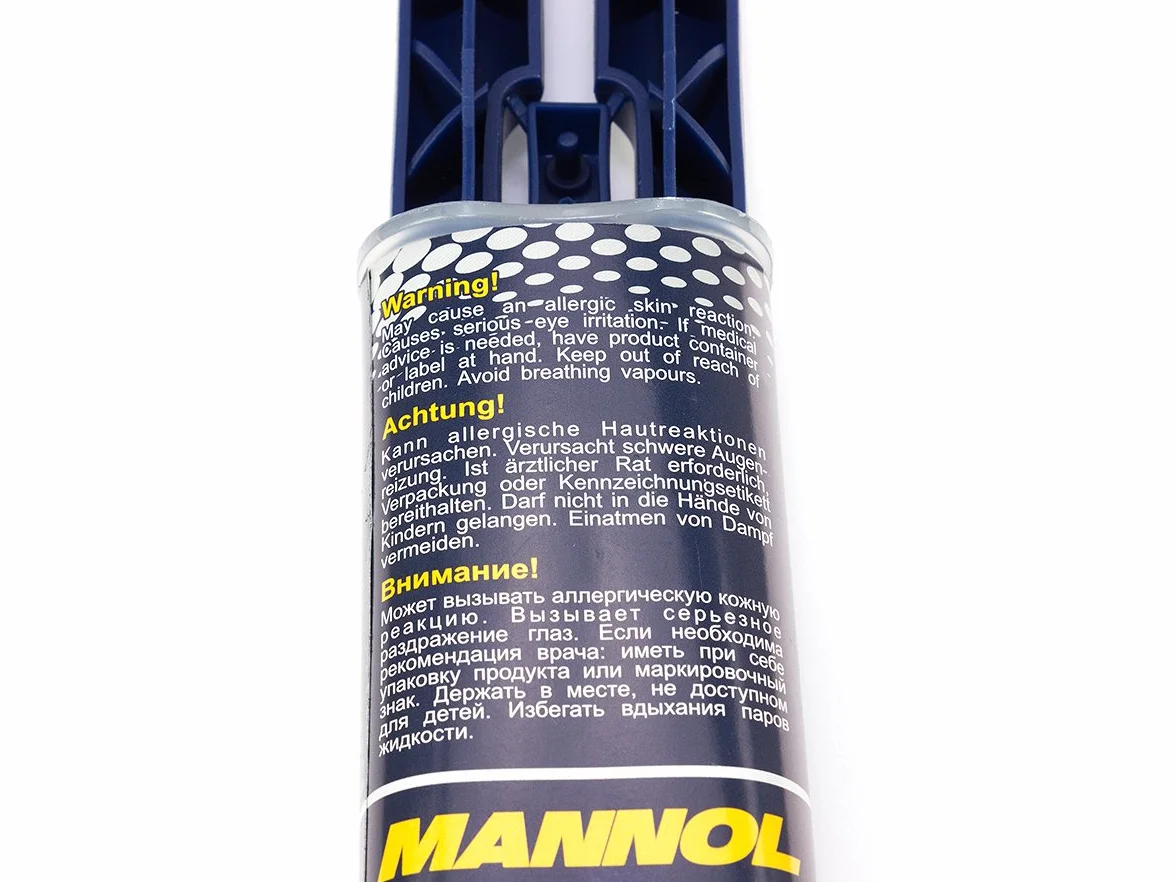 MANNOL, colla epossidica 2K, per plastica, bicomponente, confezione da 30 g, codice articolo 9904