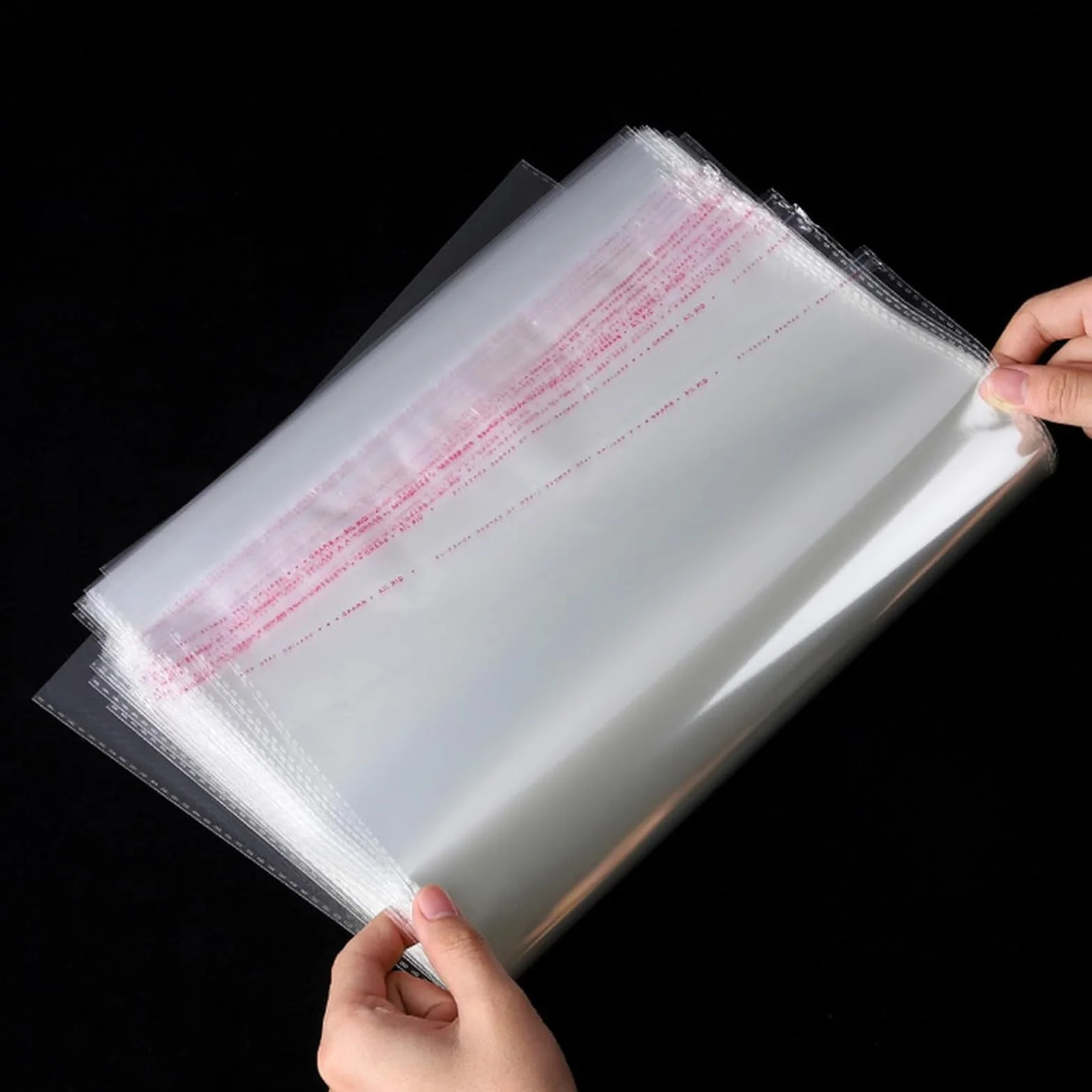 200 Pezzi Sacchetti di cellophane Trasparente Involucri Autoadesivi Aigillanti Piatto OPP Plastica Alimenti Sacchetto per Confetti Gioielli Regalo Caramella (11x24cm)