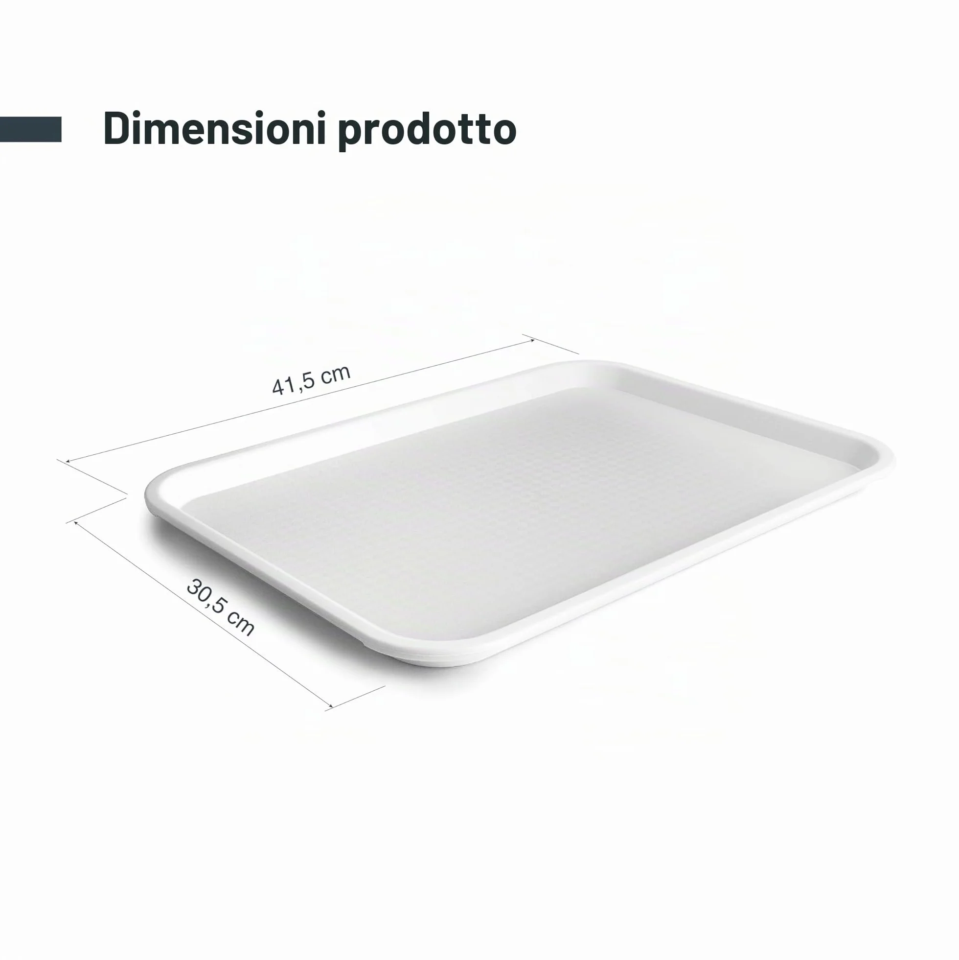 Lacor Vassoio per alimenti 41.5x30.5 cm Polipropilene Impilabile Lavabile in lavastoviglie