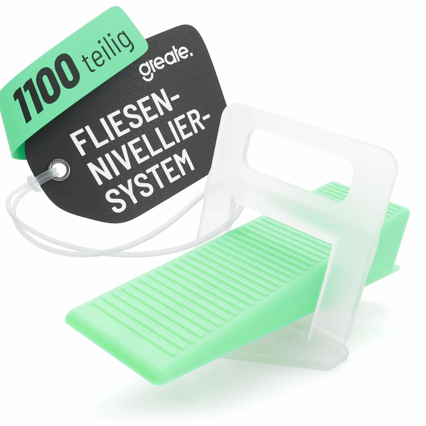 greate Sistema di Livellamento per piastrellisti da 1100 Pezzi 2mm - Set per la Posa delle Piastrelle con 1000 Clips e 100 Cunei - distanziatori per piastrelle 2 mm, livellatori per piastrelle