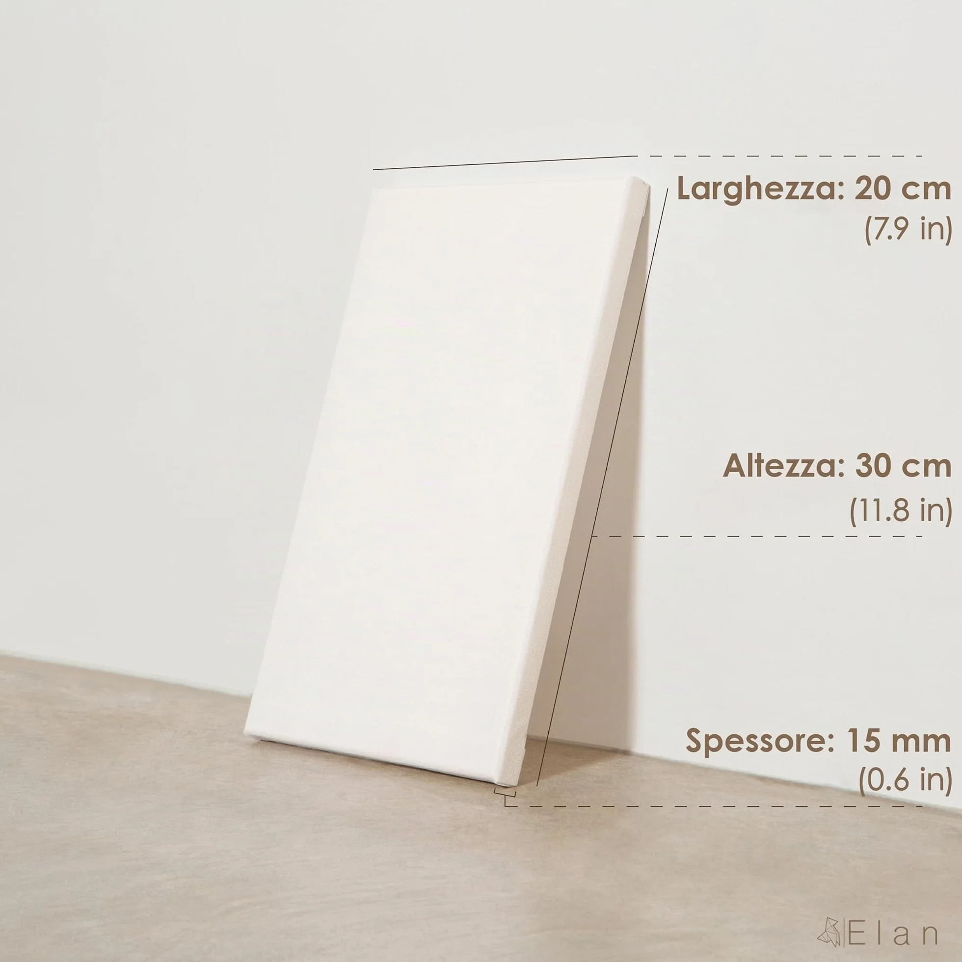 Elan Tela per Dipingere 20x30, Set da 6 Tele per Dipingere 20x30, 100% Cotone Tele Pittura, Canvas for Painting 280GSM, Tela 30x20