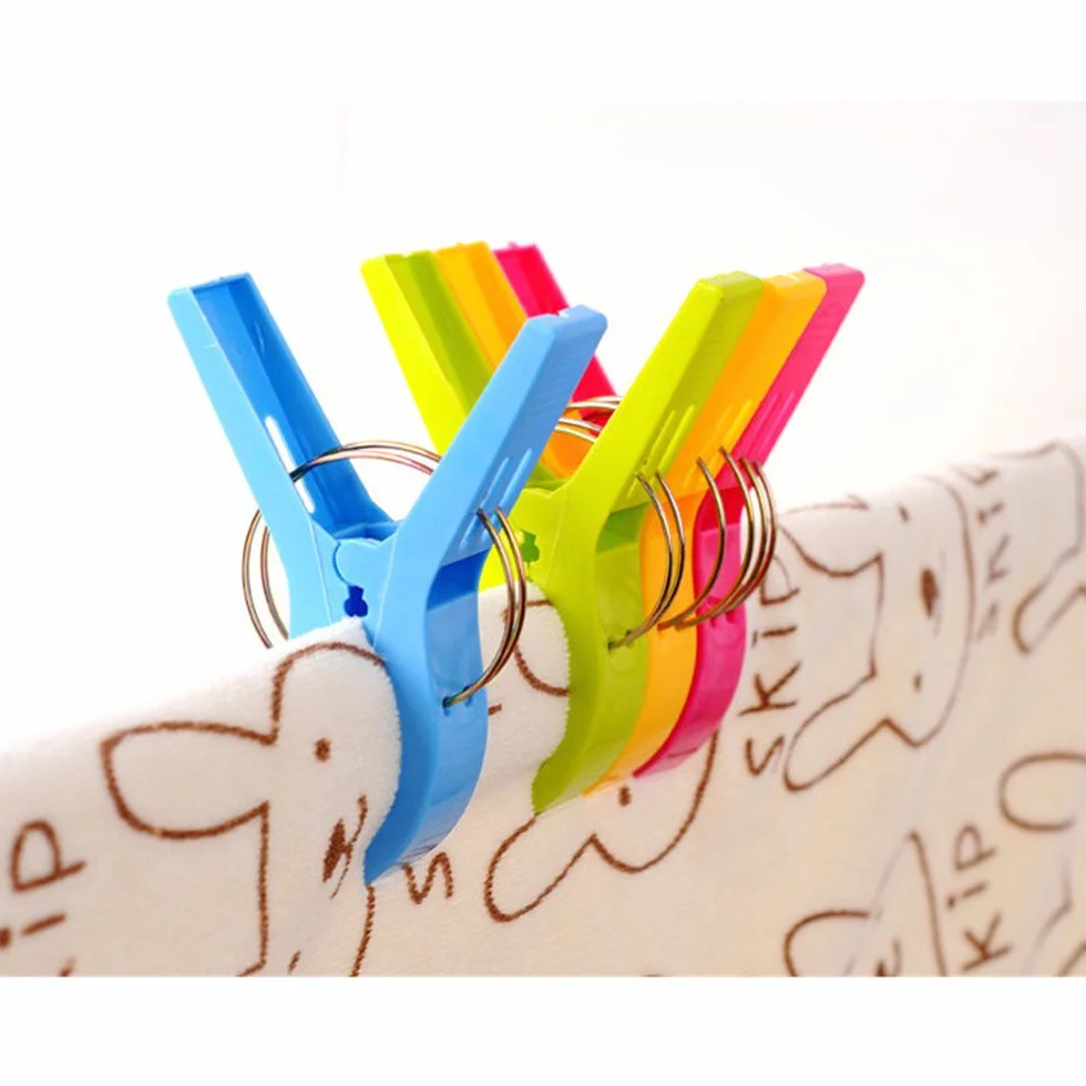 TRIXES Confezione da 8 Mollette in Plastica Grandi in Colori Brillanti, Mollette per Telo Mare, per Lettino