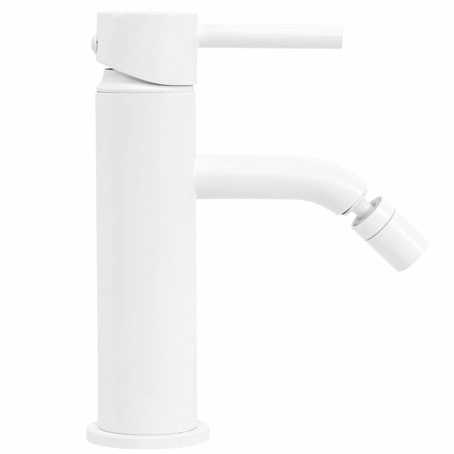 Rea - Rubinetto Da Bidet Lungo White Miscelatore Monocomando In Ottone Per Wc Bagno (Bianco) 14 X 5 X 17 cm