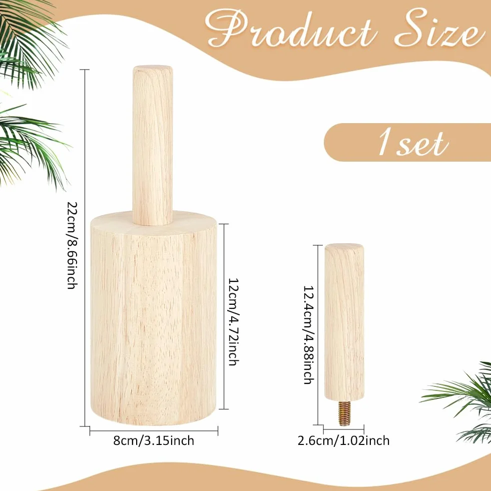 BENECREAT Da 220x80 mm Stampi per Ceramica per Tazze, Strumenti per Ceramica In Legno con Manico Set di Stampi per Ceramica per Tazza In Porcellana Modellabile In Legno con Costola,Christmas Coppa