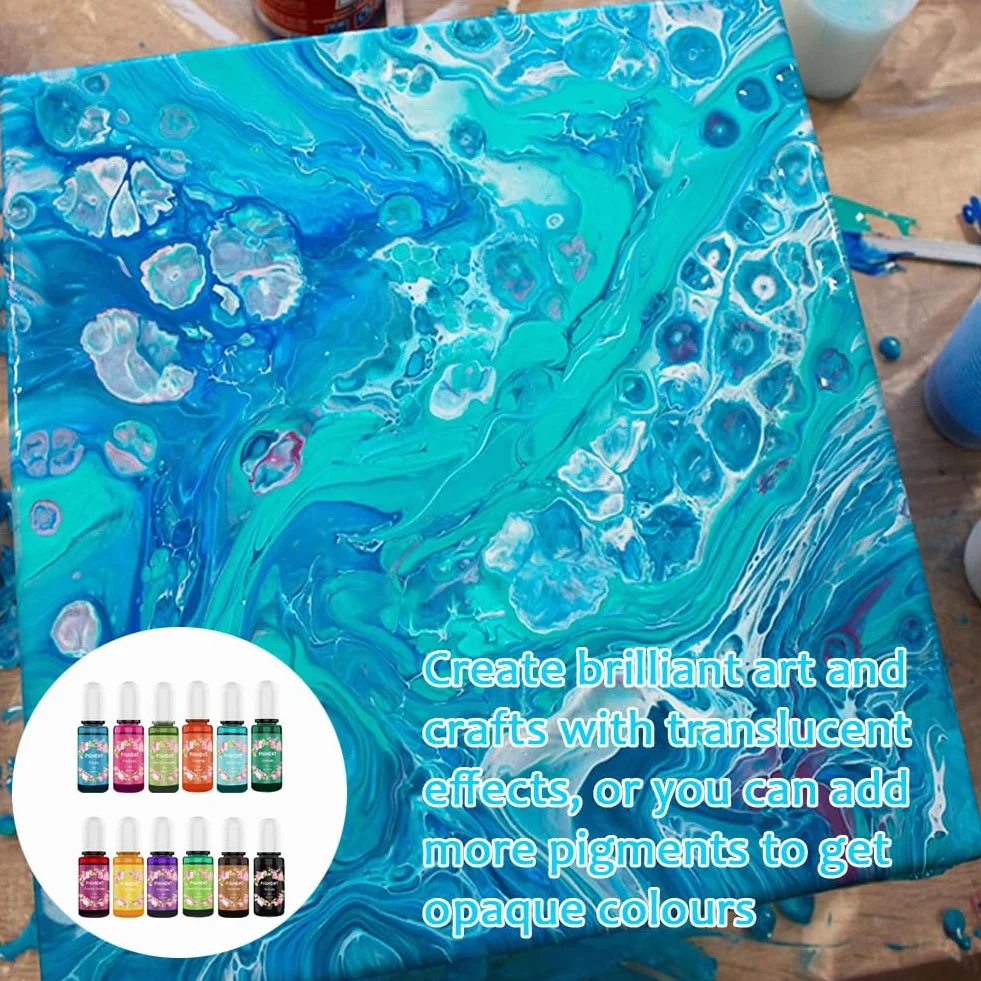 Colorante Liquido per Candele - Set 12 Colori in Cera 10ml per Cera di Soia e d'Api