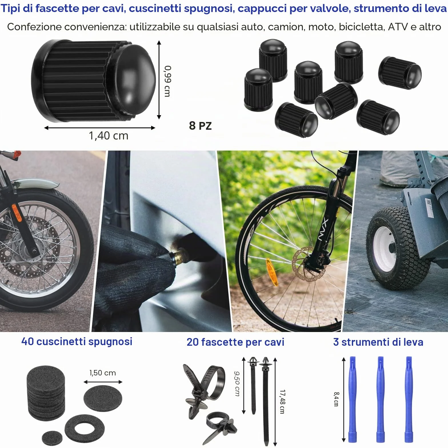 250 Pezzi Kit Smontaggio Pannelli Auto Attrezzi Auto Strumento di Rimozione Auto Cunei di Plastica Leve Kit di Installazione Strumenti per Smontare Pannello Interno Auto Radio (Blu)