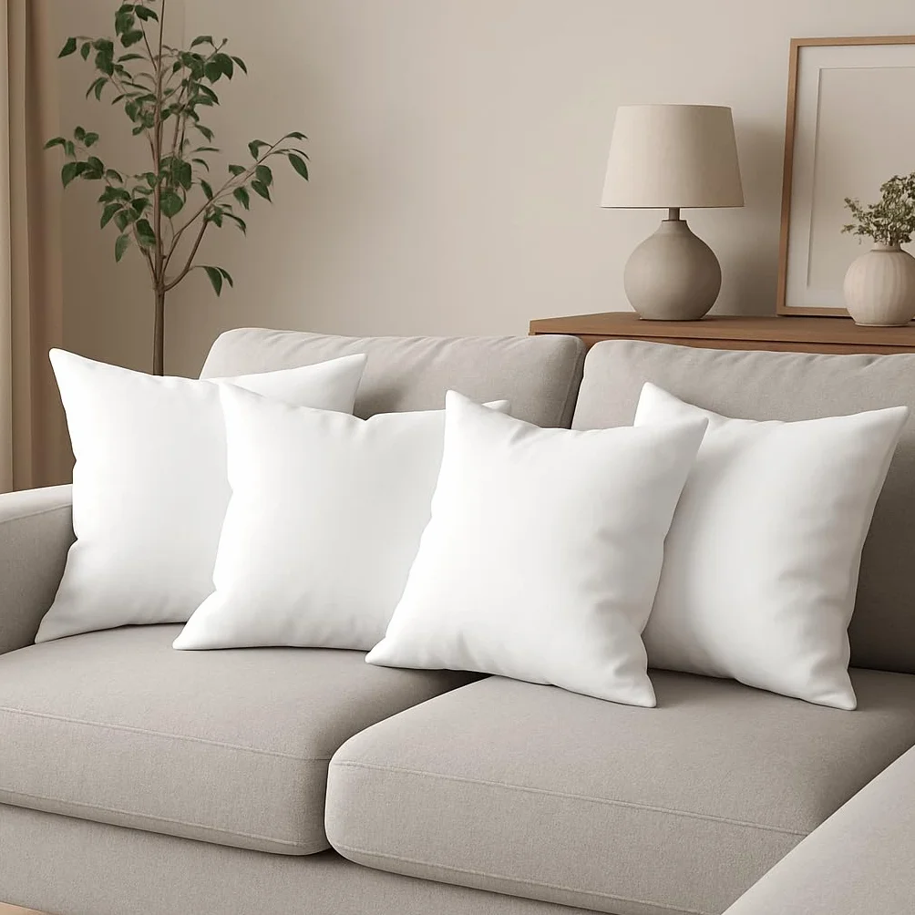 Set 4 Imbottitura Cuscini 40x40 cm, Morbida Made in Italy
