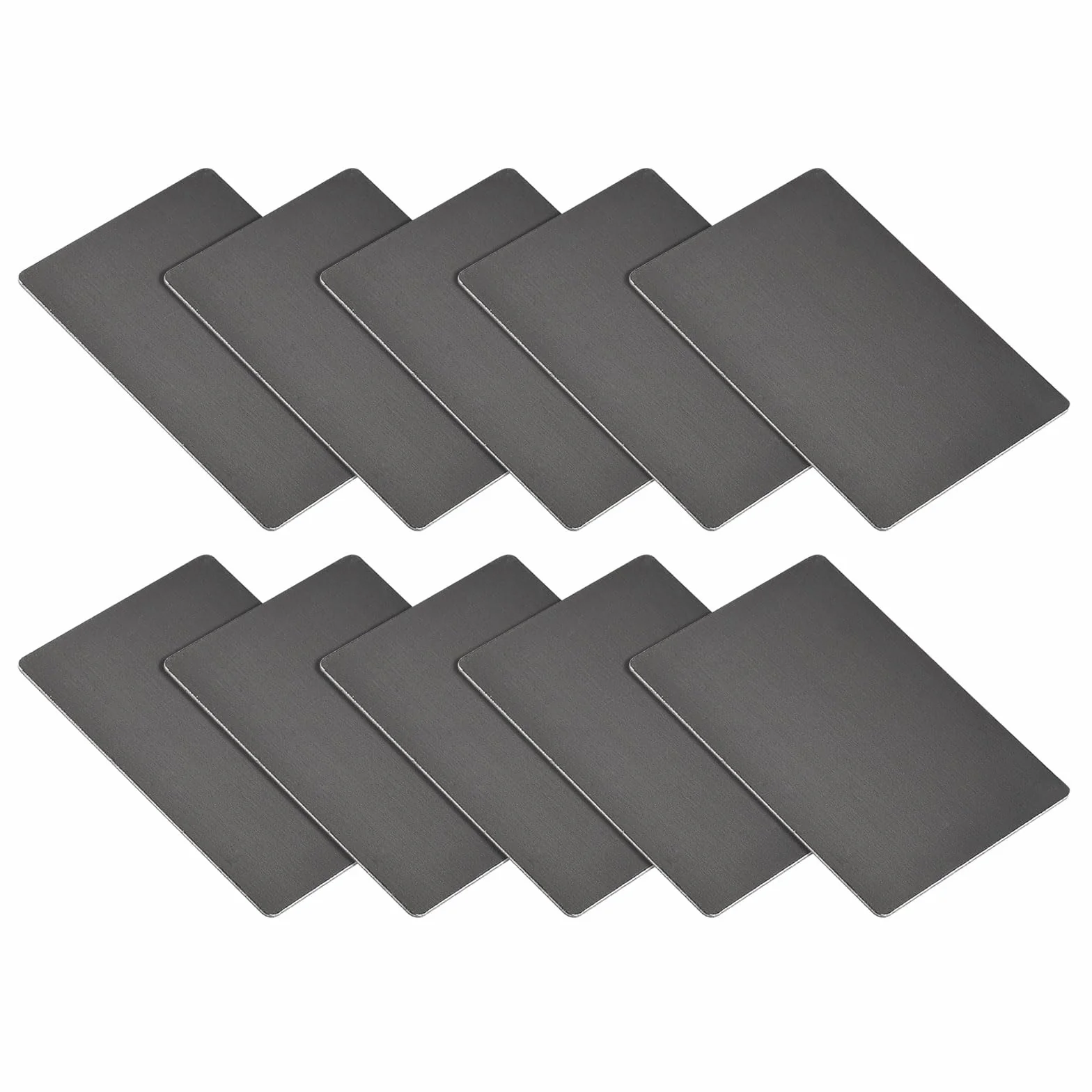 QUARKZMAN 3,9 x 2,4 Pollici Anodizzato Alluminio Piastra x 10pz Alluminio Metallo Piastre Incisione Vergini per Fai da te, Artigianato, Casa Decorazione, [Nero]
