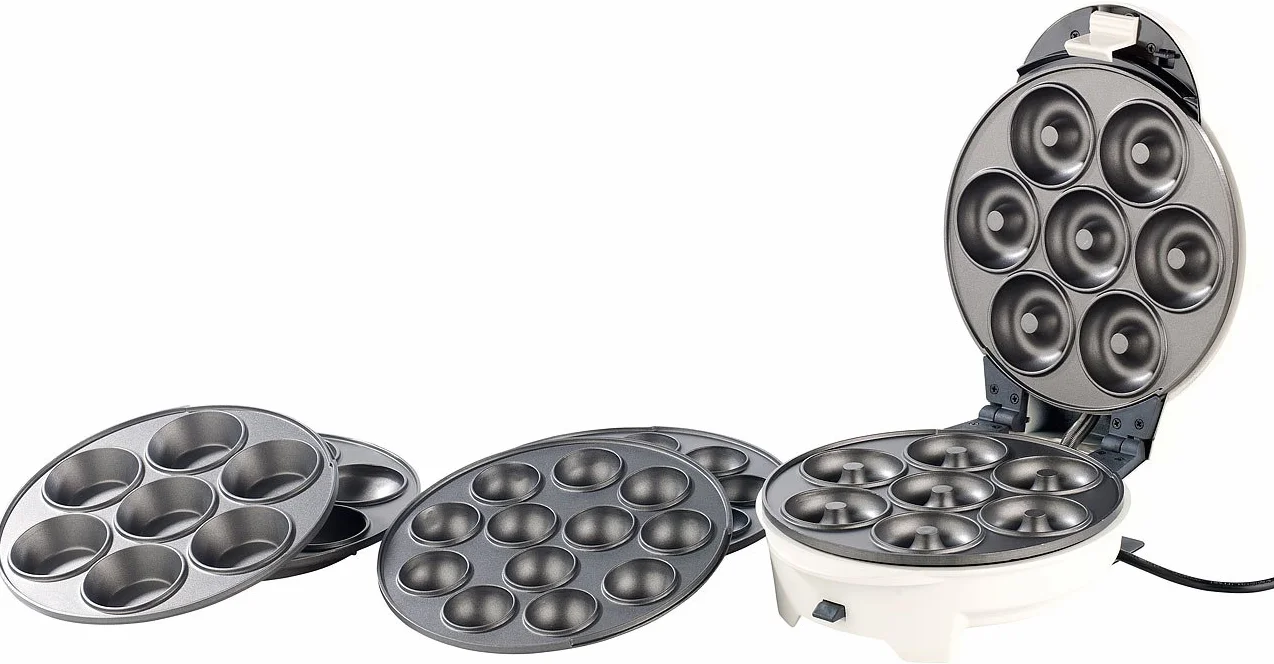 Rosenstein & Söhne torta pop Maker 3 nel 1: Ciambella 3in1, Macchina per cupcake e torte con rivestimento antiaderente (ciambella Focaccina & torta pop Maker)