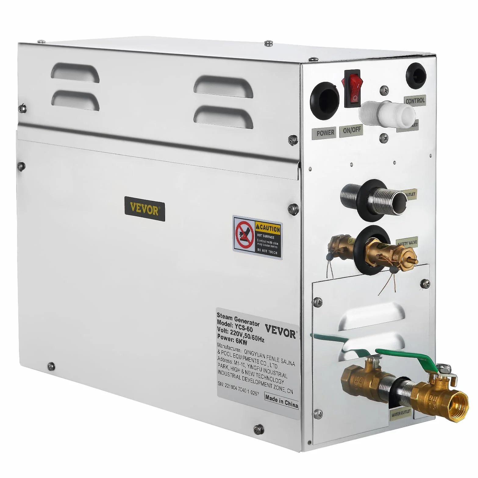 6KW Generatore di Vapore Sauna Home Spa Doccia Generatore di Vapore per Bagno Turco di Piccolo Volume con Controller Digitale