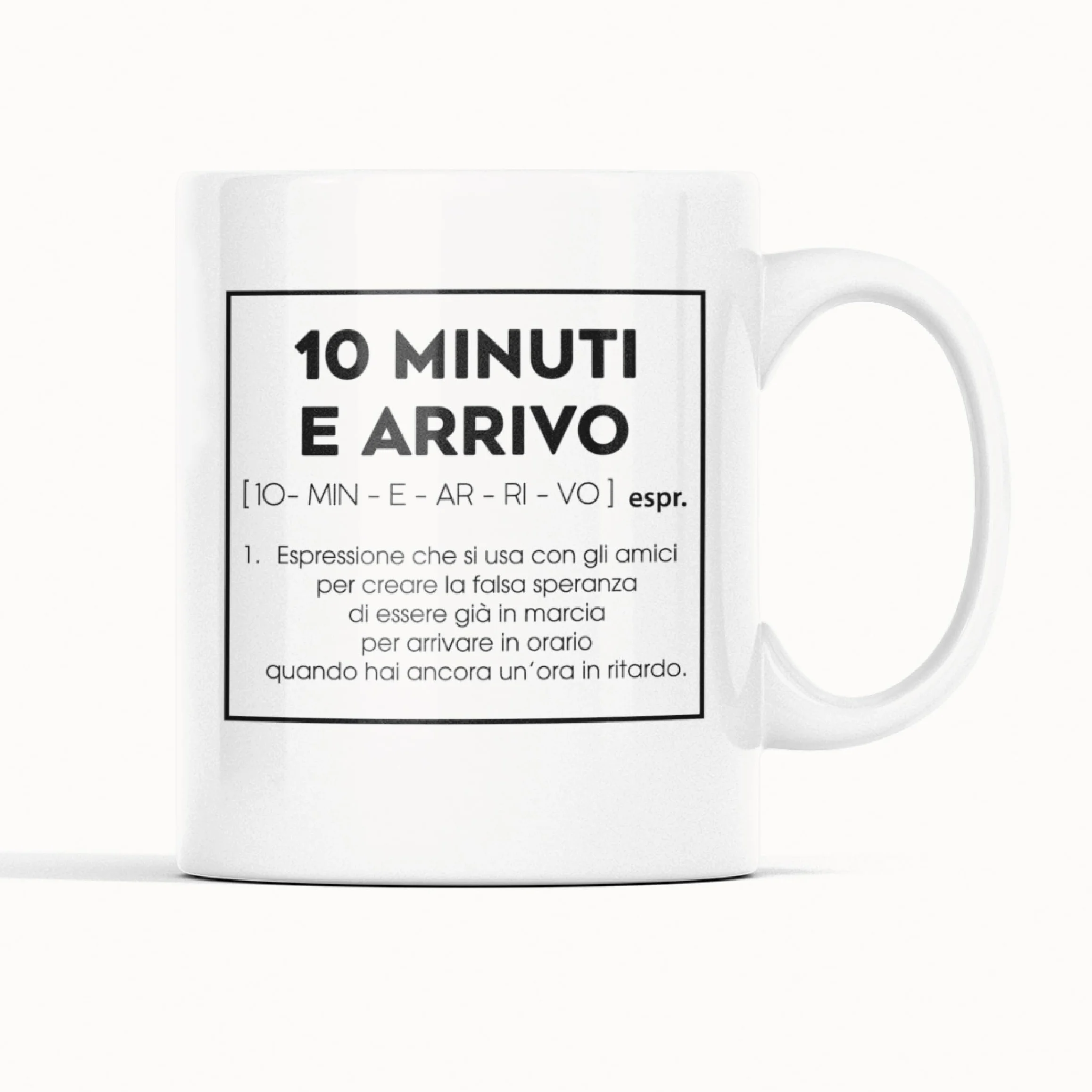 Gesar Tazza Divertente da Ufficio "10 Minuti e Arrivo" Idea Regalo Originale