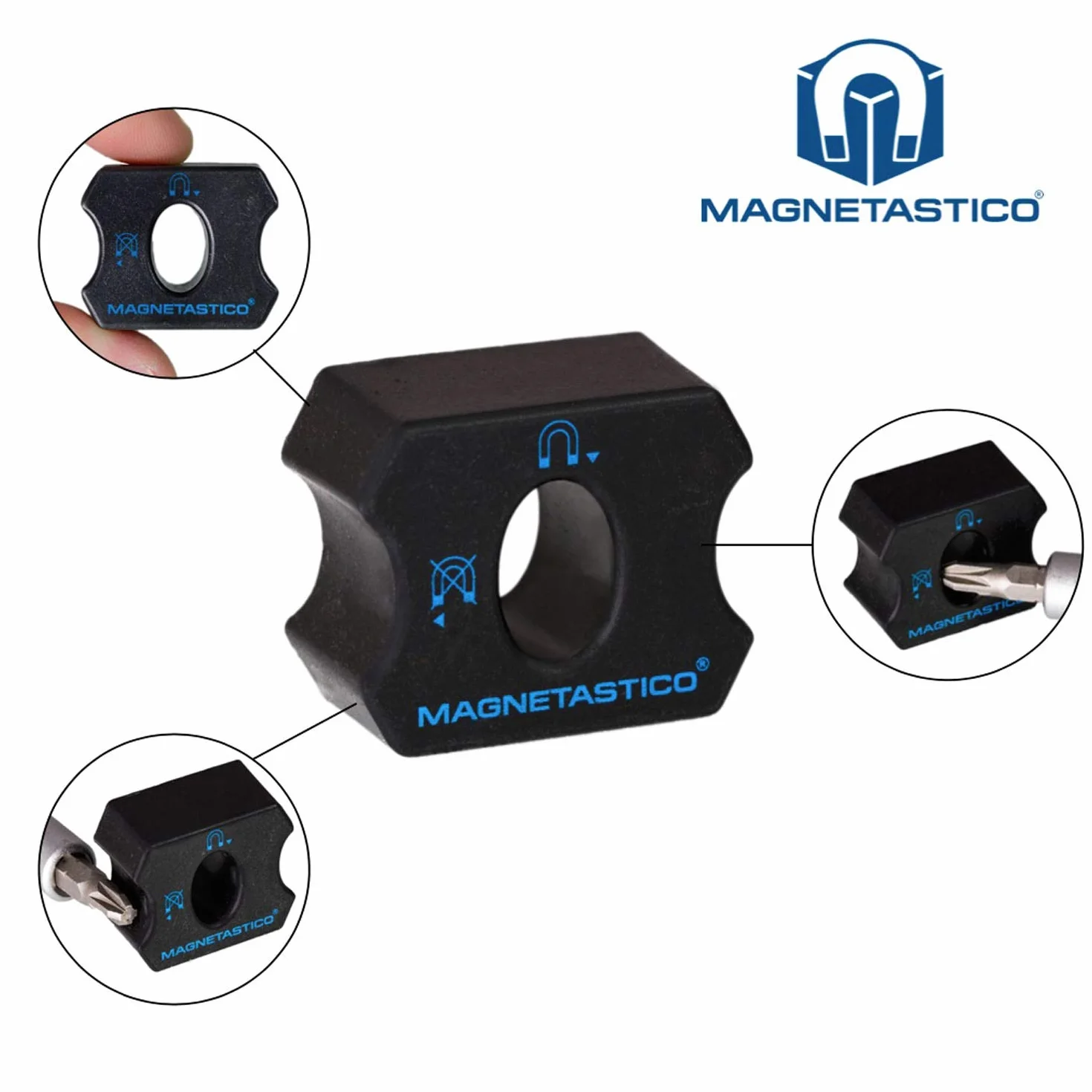 Magnetizzatore e smagnetizzaziore | Strumento per magnetizzazione e smagnetizzazione per cacciaviti, trapani, punte, prese, viti, bulloni e chiodi | Dispositivo di magnetizzazione