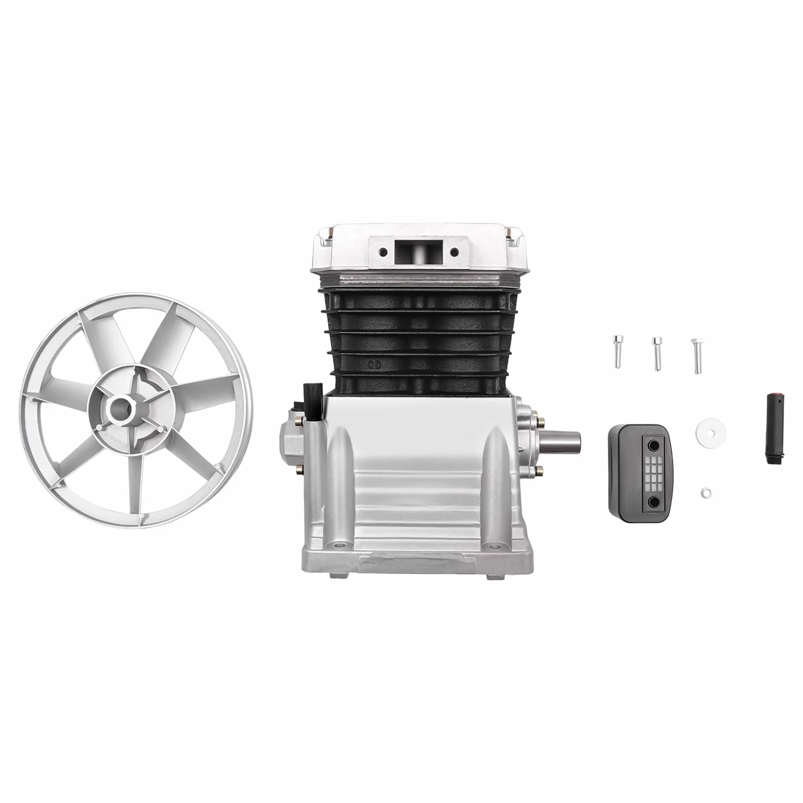 Compressore d'aria da 10 bar, 3 HP, testa della pompa, compressore a pistone con puleggia a 2 cilindri, 2065-420L, a basso rumore, 960 giri/min, cilindro, pistone, stile compressore d'aria, testa
