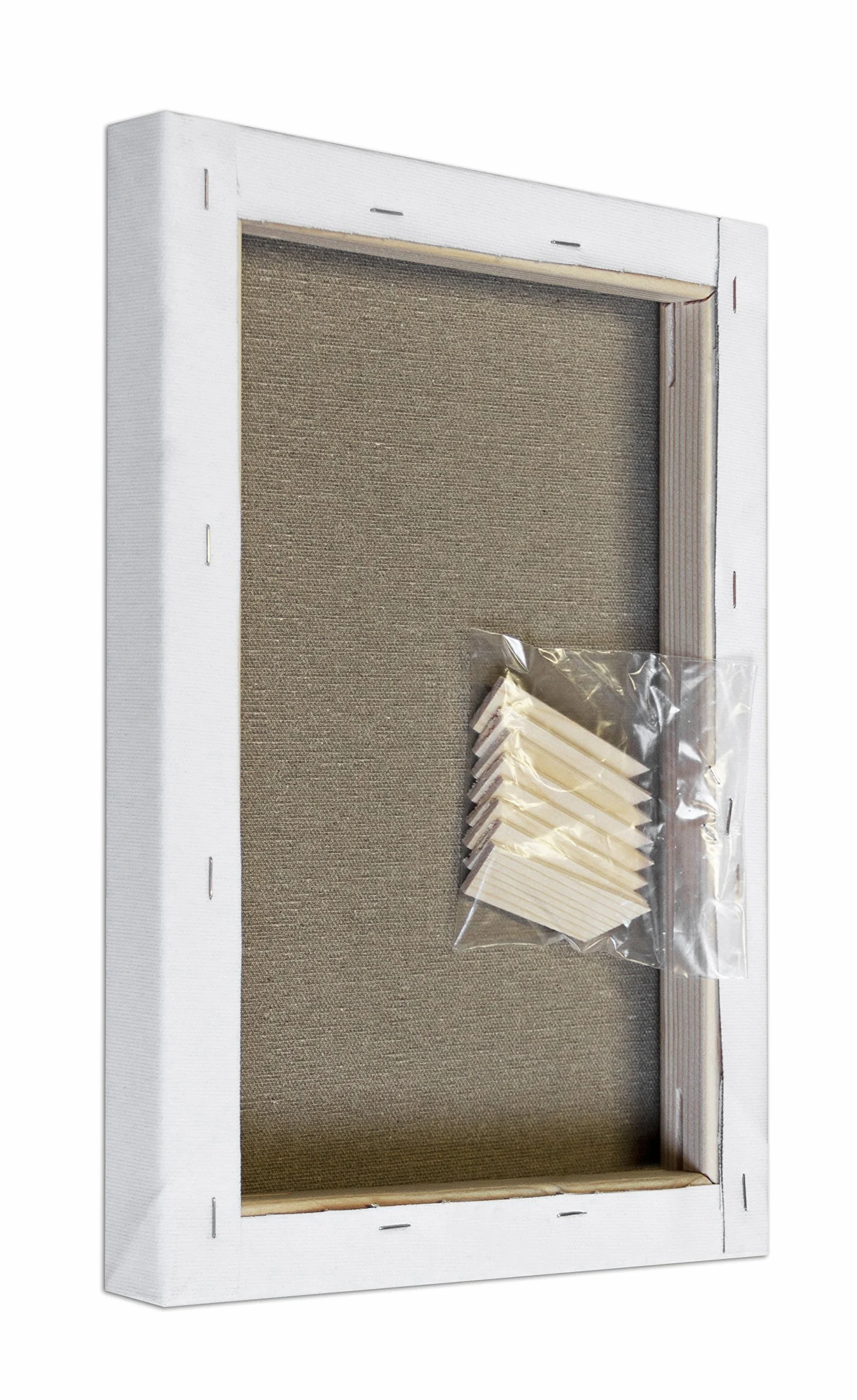 Arte & Arte 7156.0 Telaio con Tela per Pittori, Legno di Abete/Cotone, Bianco, 80x60x3.5 cm, Made in Italy