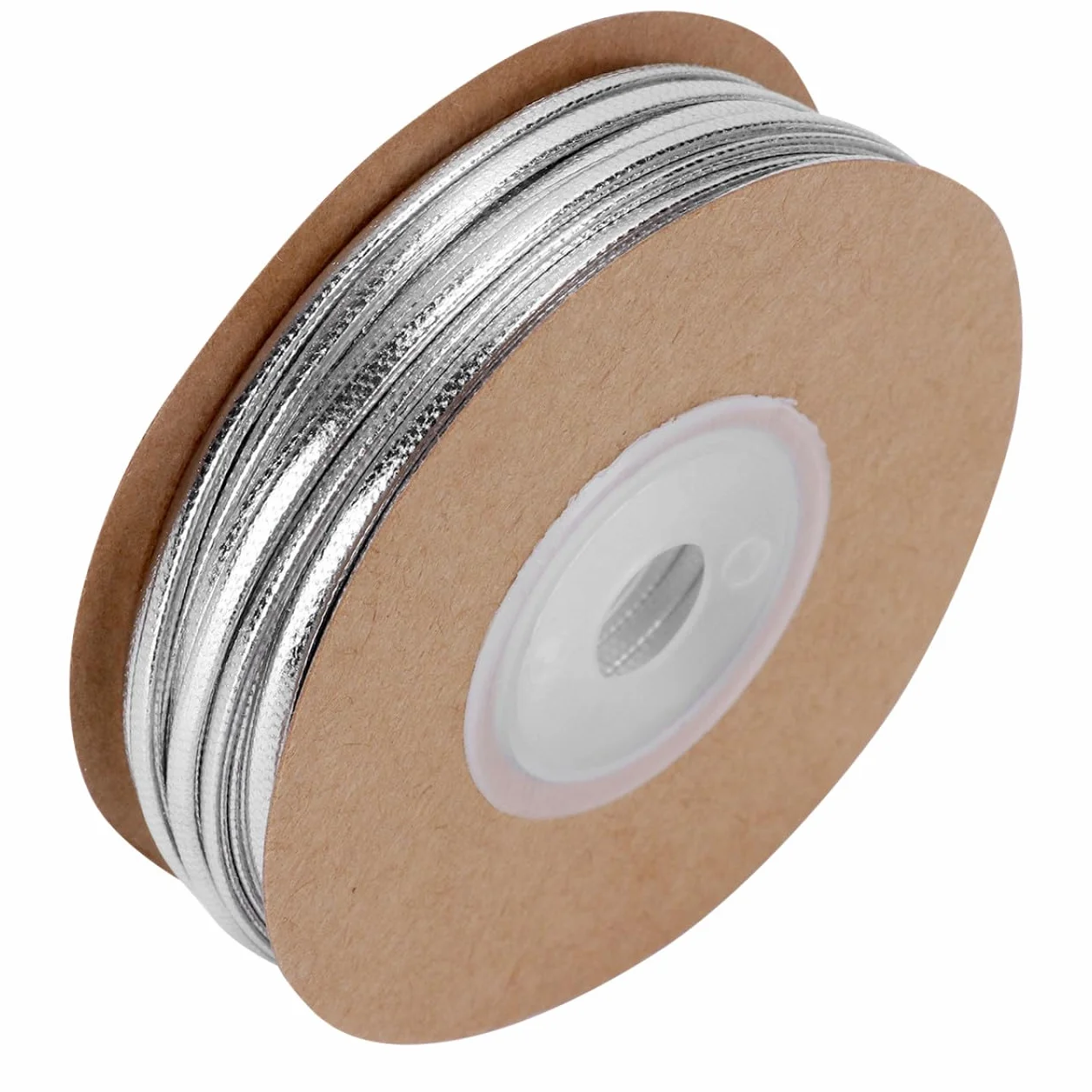 Cordino Pelle Argento 15m Intrecciato 2Mm per Creazioni Fai da Te Accessori per Braccialetti e Collane Adatto a Lavori Manuali