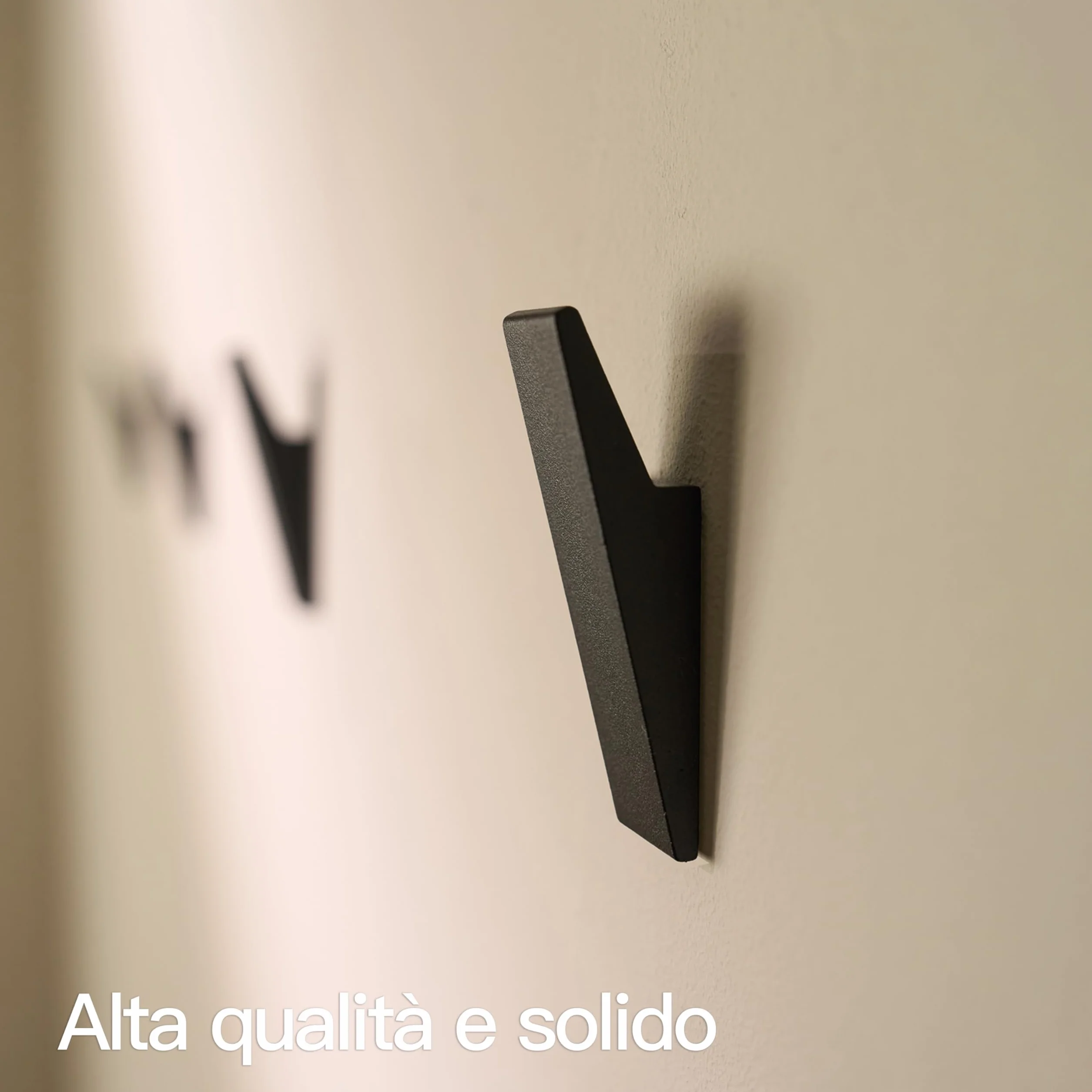 Ganci adesivi forte Design Amburgo 4 Pezzi Porta asciugamani bagno nero