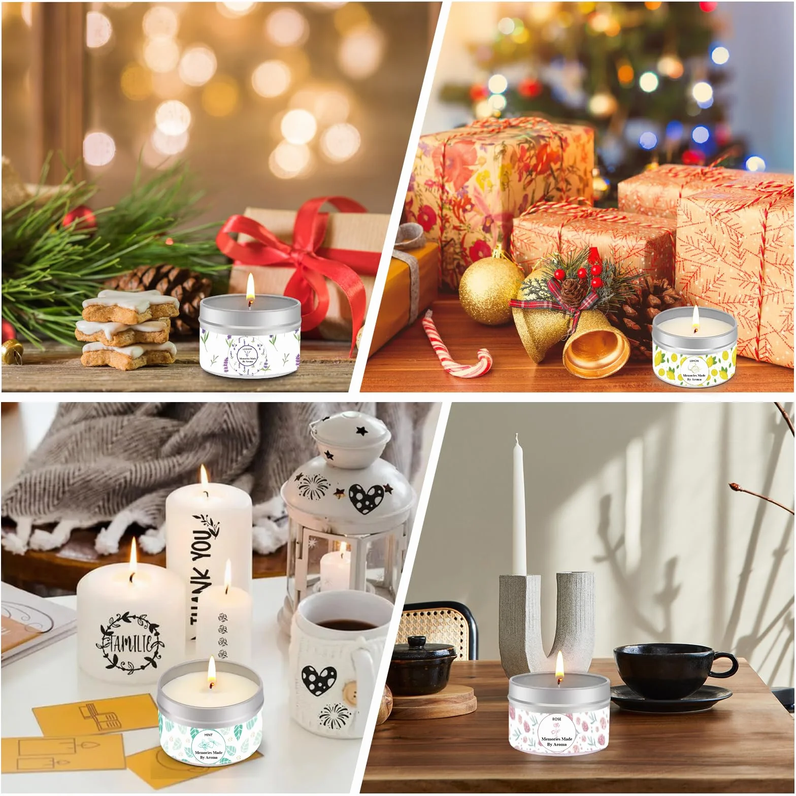 LDUMODUW Set di candele fai da te, kit fai da te per adulti, principianti, candele profumate, set regalo con cera di soia 480 g, 9 barattoli di candela, 8 colori di candela, stoppini
