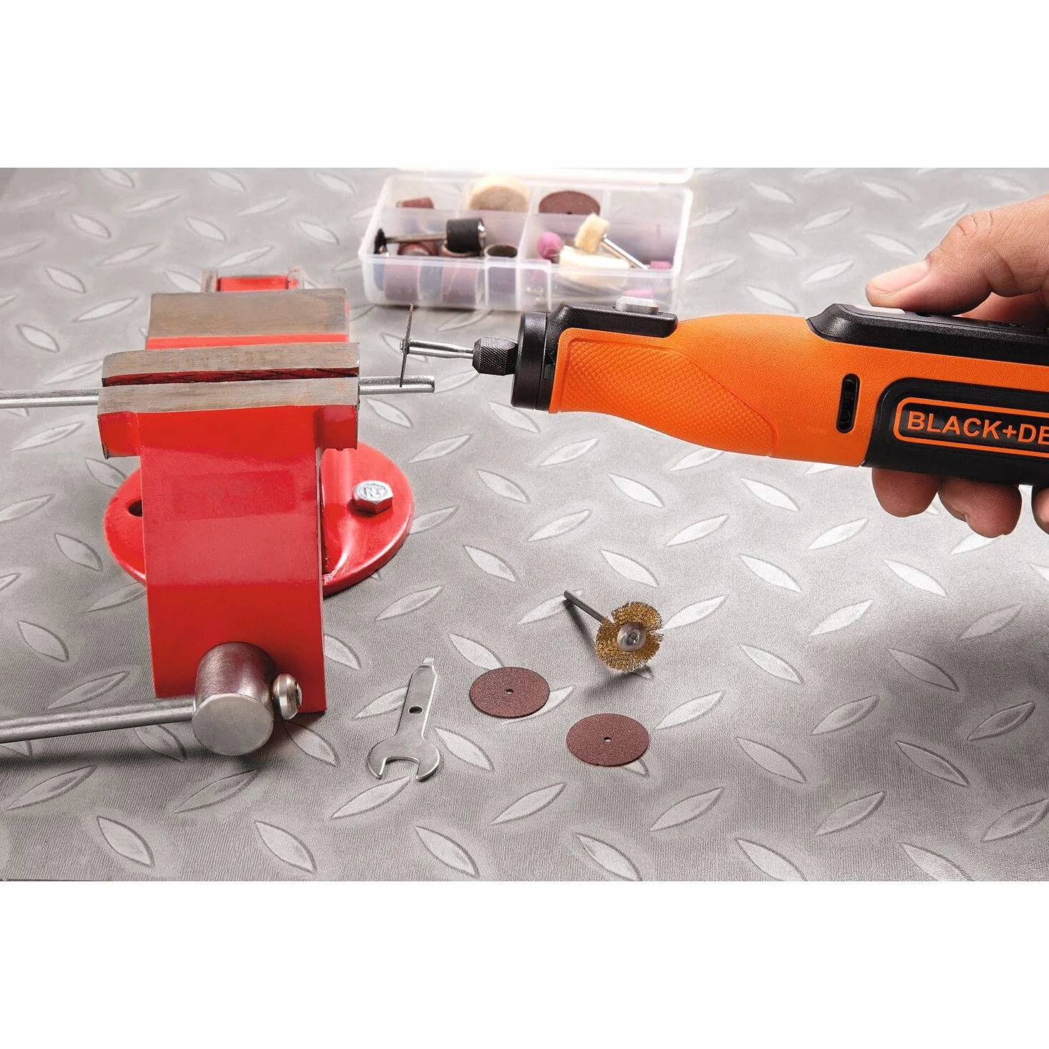 BLACK+DECKER BCRT8IK-XJ Multifunzione Rotativo 7,2V 52 Accessori Valigetta