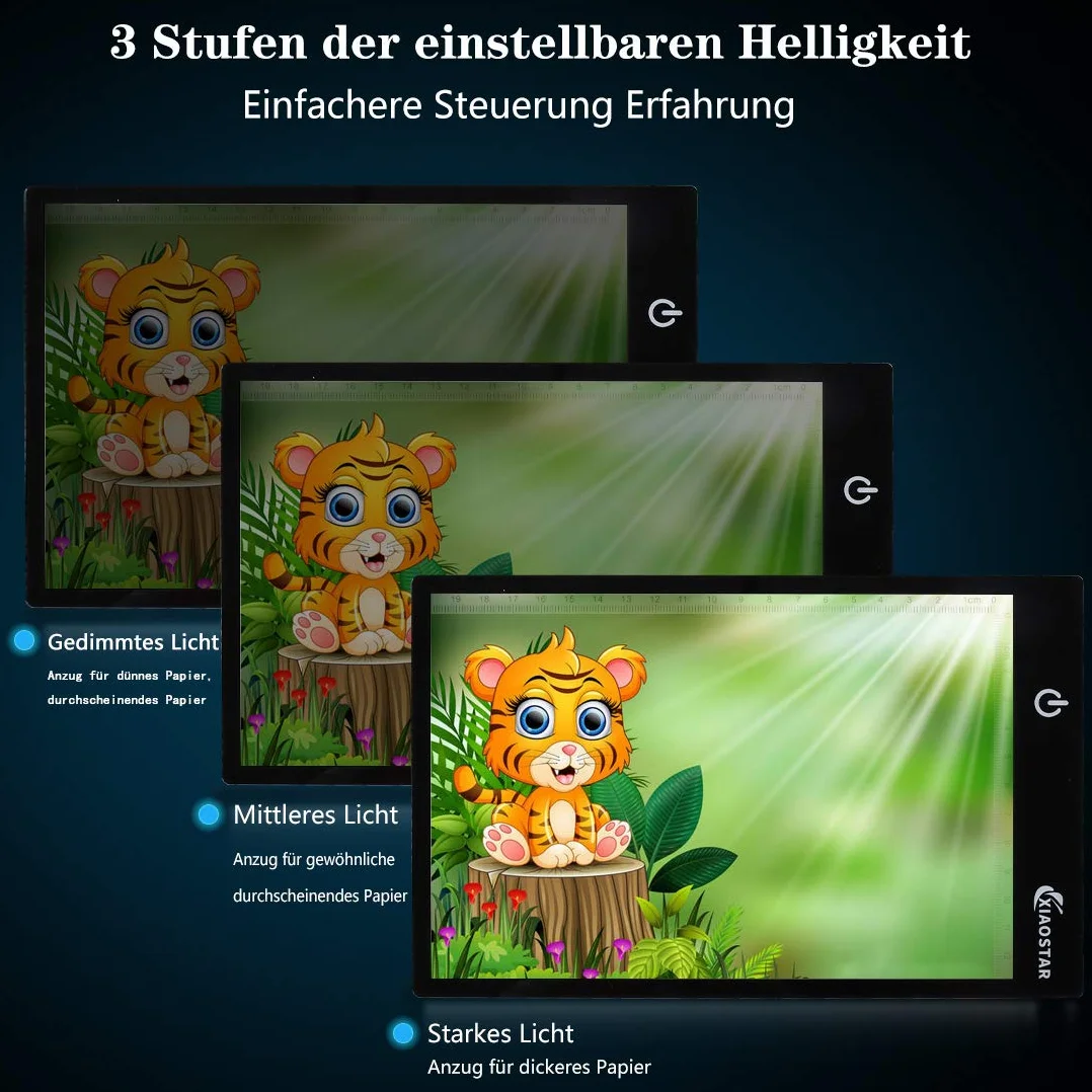 A5 LED Light Table Pad Light Pad LED Drawing Pad Luminosità regolabile Light Box Copy Board con cavo USB per artisti che disegnano Animazione Tappetino luminoso per pittura con diamanti